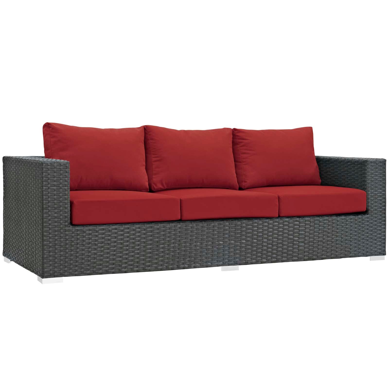 Sojourn 3 Piece Outdoor Patio Sunbrella® Sectional Set by Modway