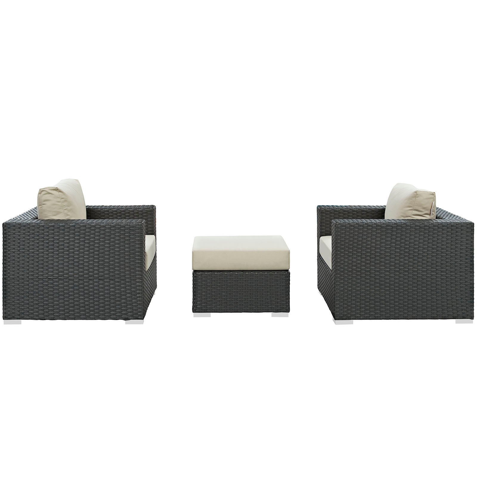 Sojourn 3 Piece Outdoor Patio Sunbrella® Sectional Set by Modway