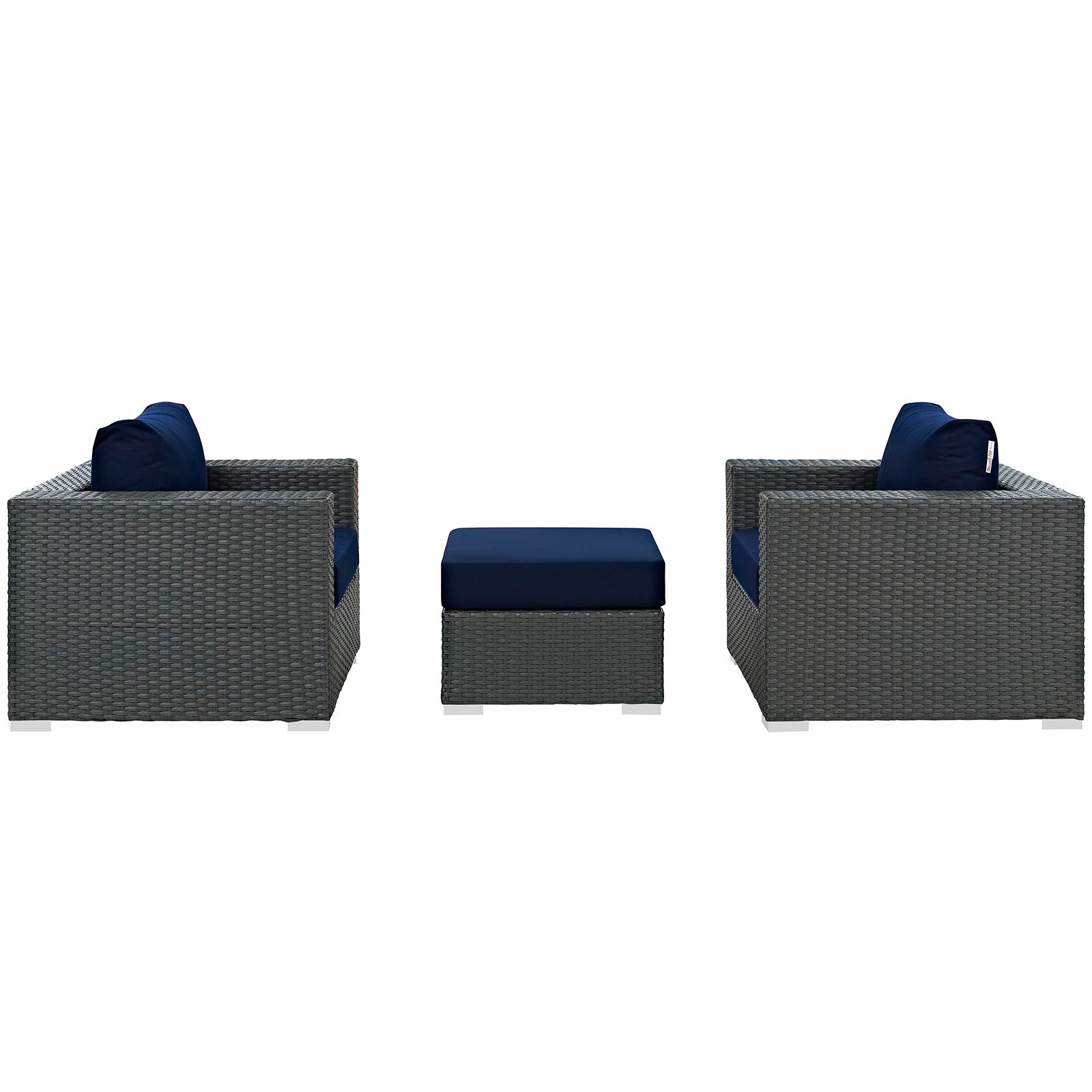 Sojourn 3 Piece Outdoor Patio Sunbrella® Sectional Set by Modway