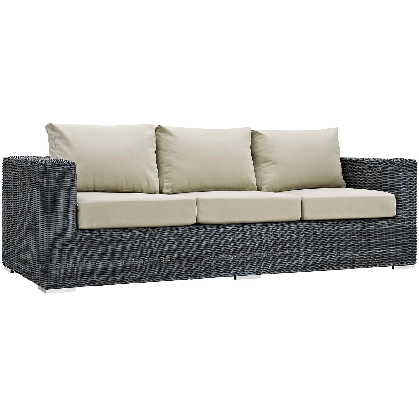 Summon 3 Piece Outdoor Patio Sunbrella® Sectional Set by Modway