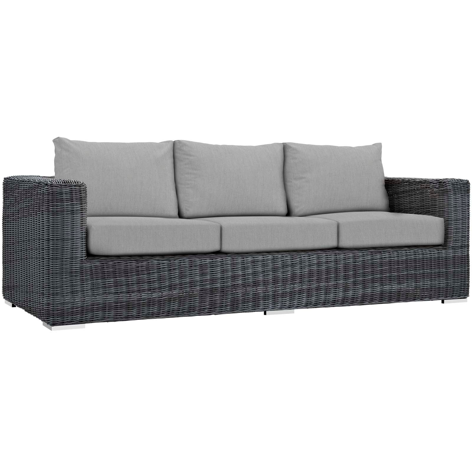 Summon 3 Piece Outdoor Patio Sunbrella® Sectional Set by Modway