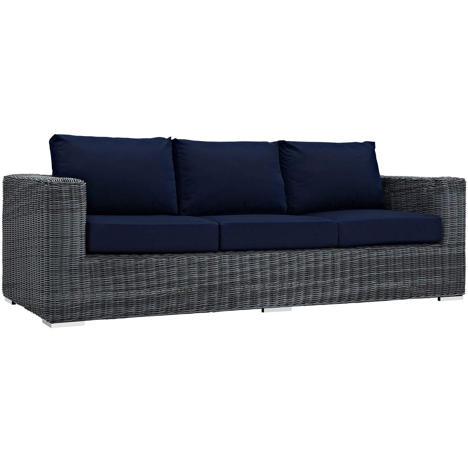 Summon 3 Piece Outdoor Patio Sunbrella® Sectional Set by Modway