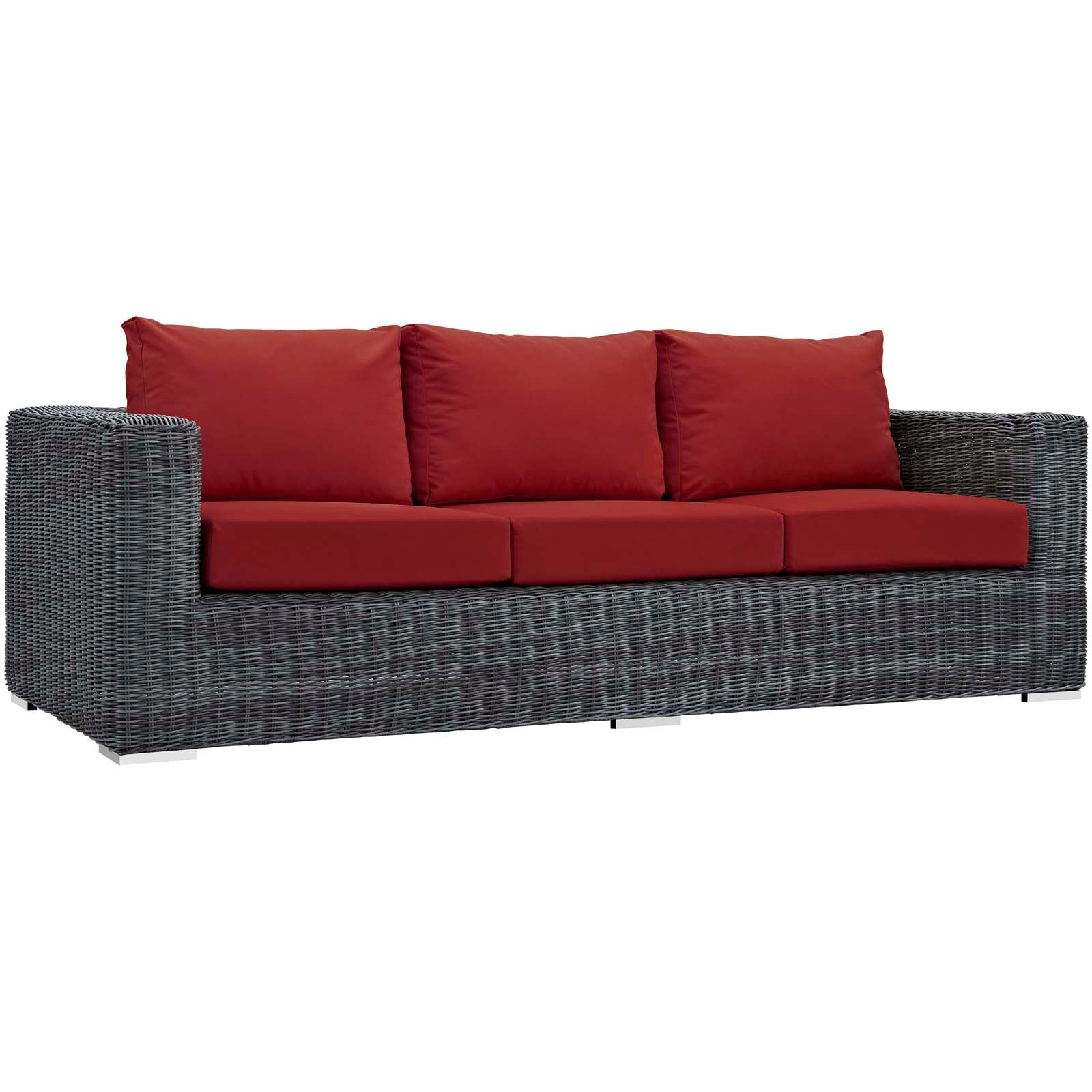 Summon 3 Piece Outdoor Patio Sunbrella® Sectional Set by Modway