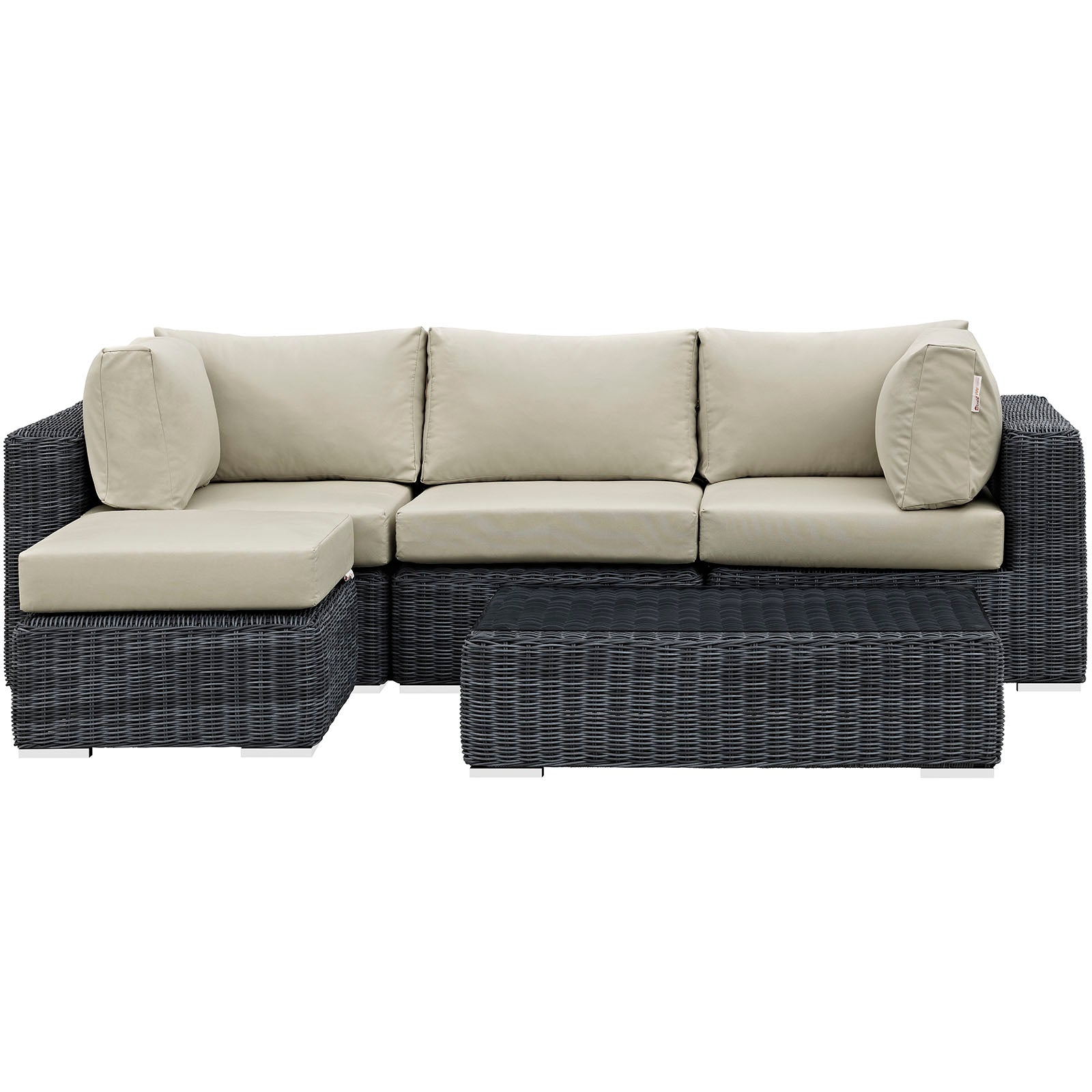 Summon 5 Piece Outdoor Patio Sunbrella® Sectional Set by Modway
