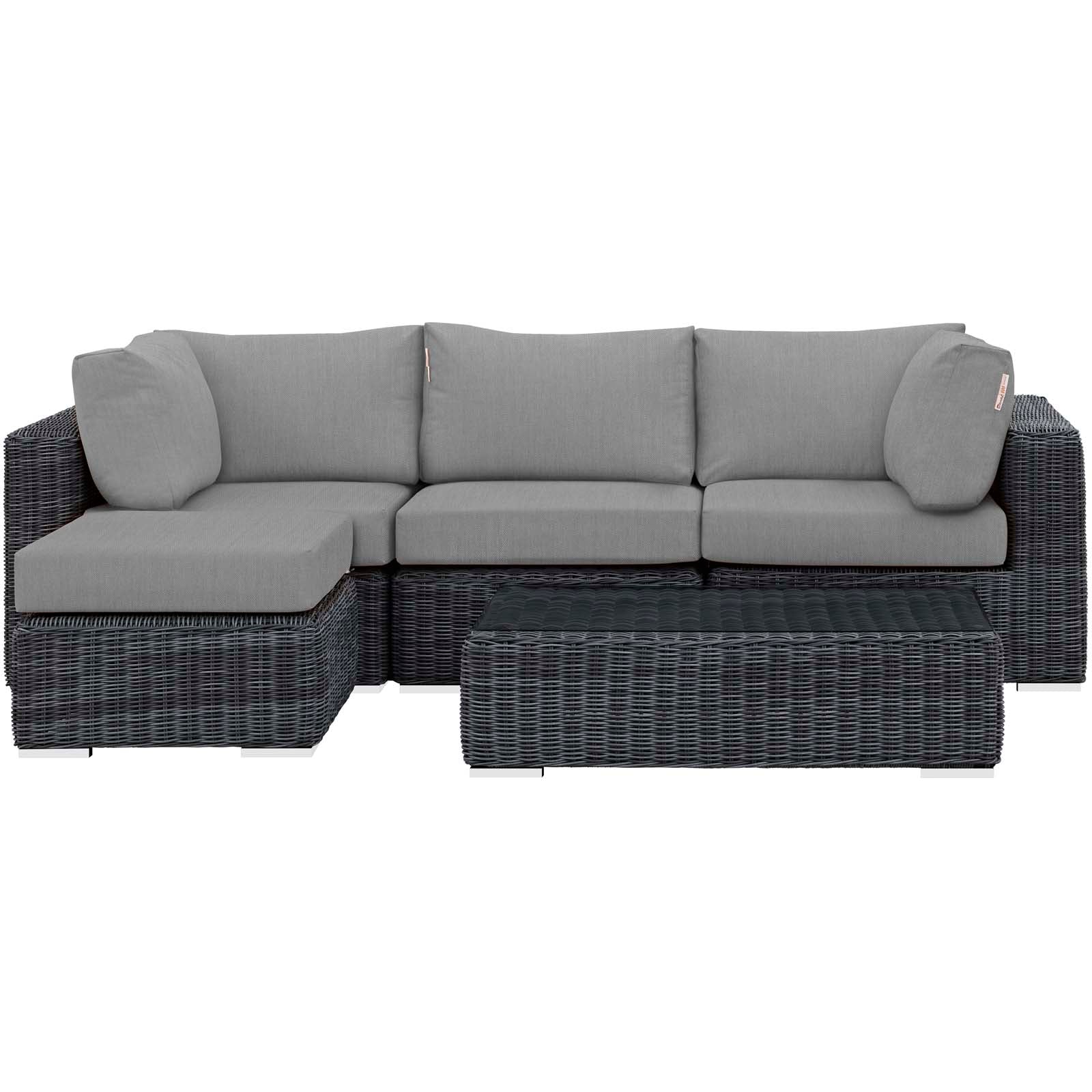 Summon 5 Piece Outdoor Patio Sunbrella® Sectional Set by Modway