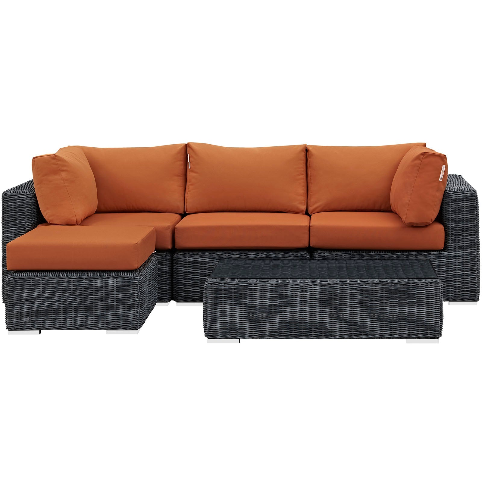 Summon 5 Piece Outdoor Patio Sunbrella® Sectional Set by Modway
