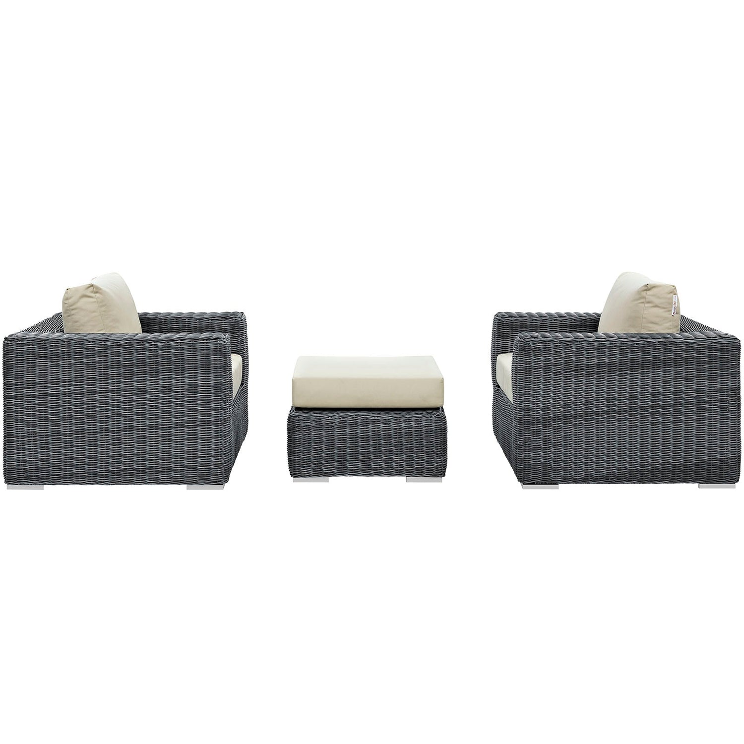 Summon 3 Piece Outdoor Patio Sunbrella® Sectional Set by Modway