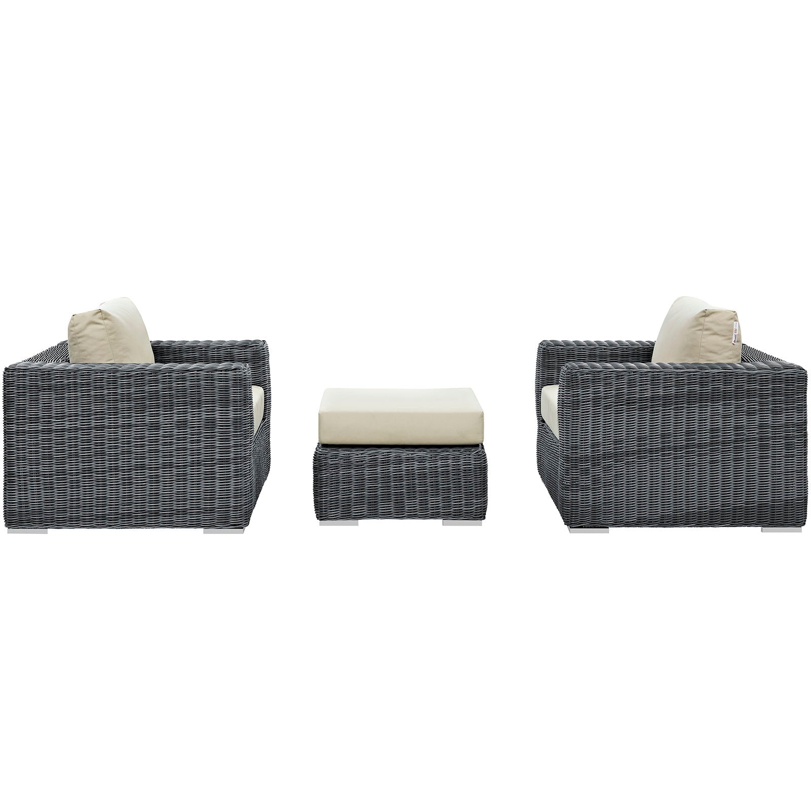 Summon 3 Piece Outdoor Patio Sunbrella® Sectional Set by Modway
