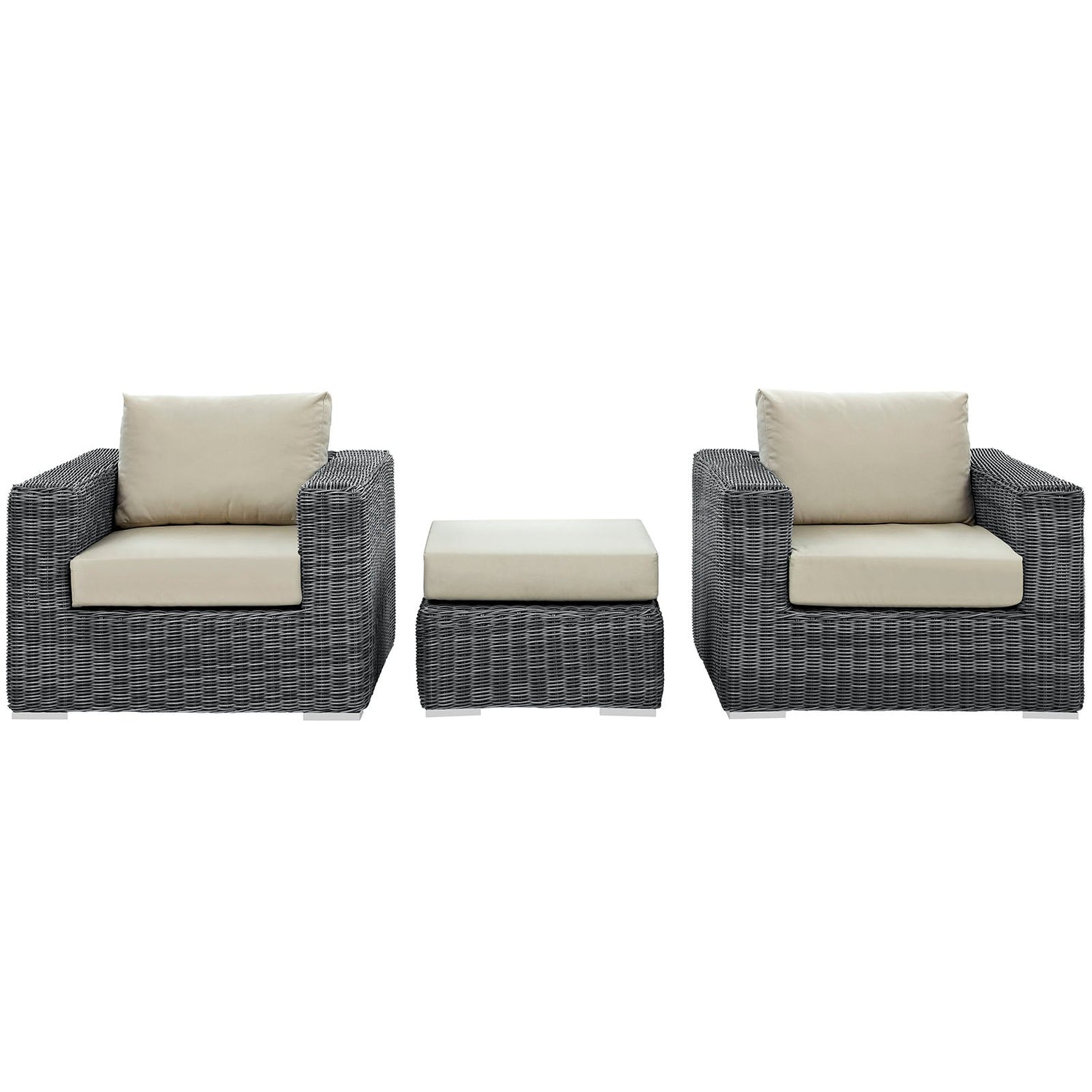 Summon 3 Piece Outdoor Patio Sunbrella® Sectional Set by Modway
