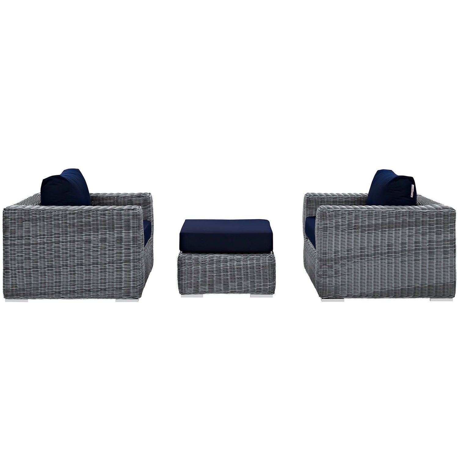 Summon 3 Piece Outdoor Patio Sunbrella® Sectional Set by Modway