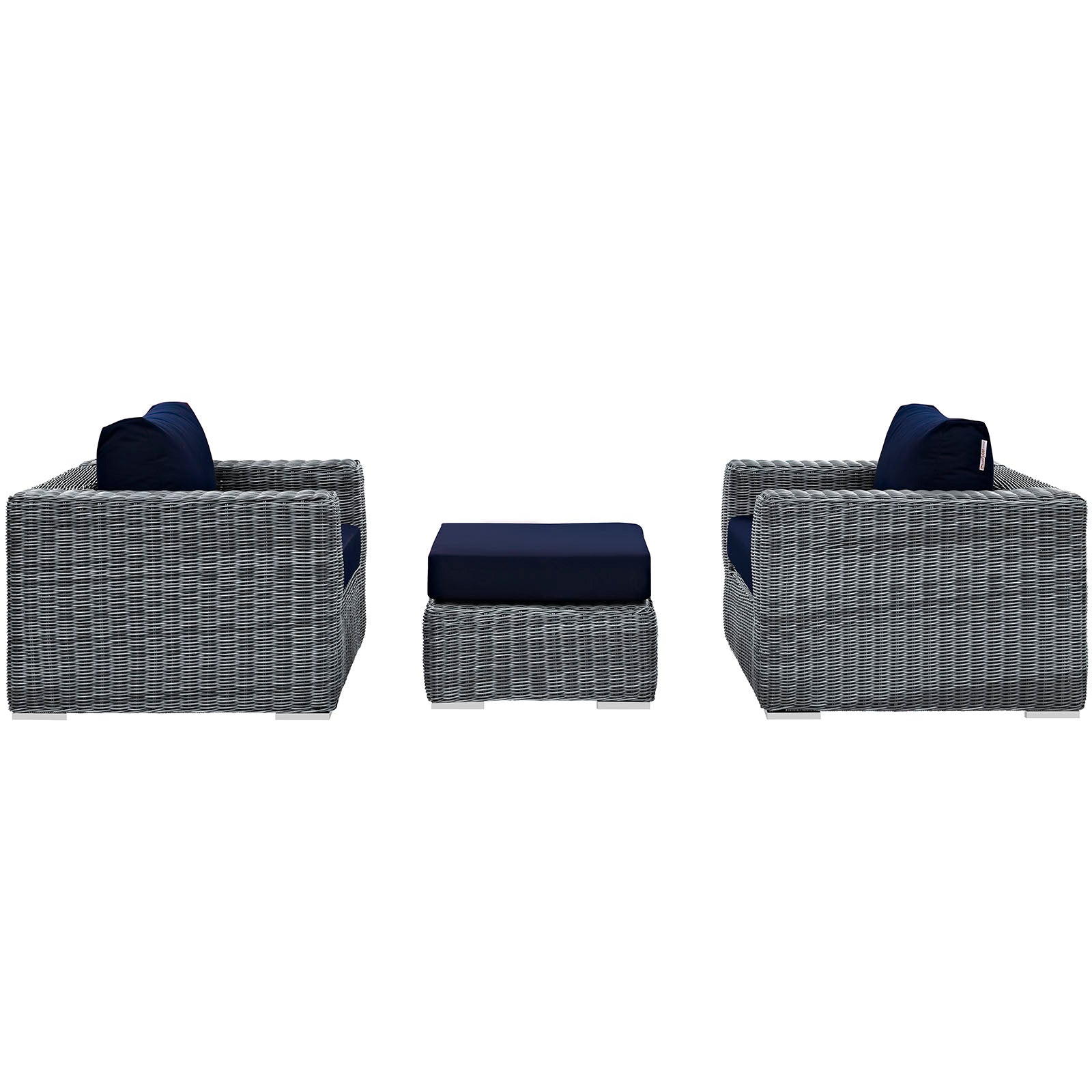 Summon 3 Piece Outdoor Patio Sunbrella® Sectional Set by Modway