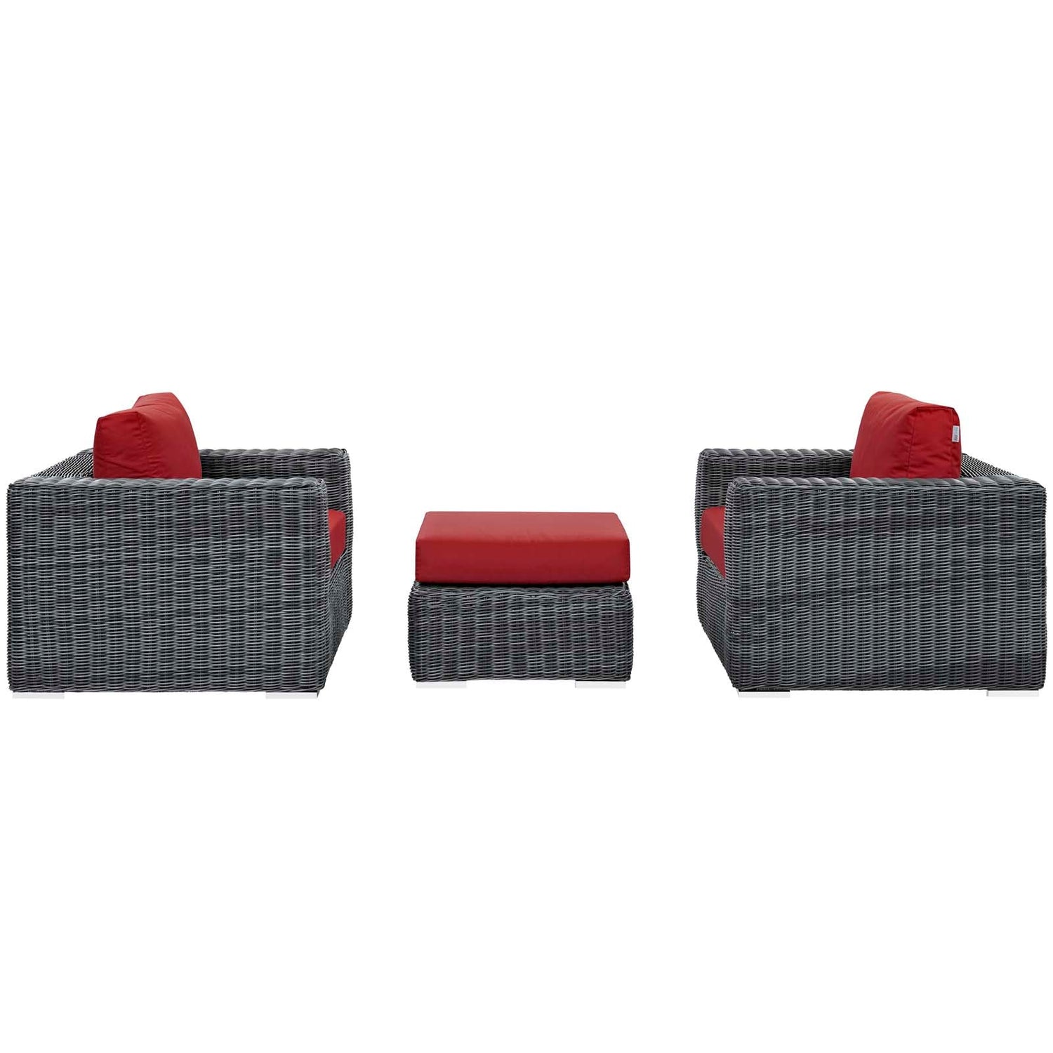 Summon 3 Piece Outdoor Patio Sunbrella® Sectional Set by Modway
