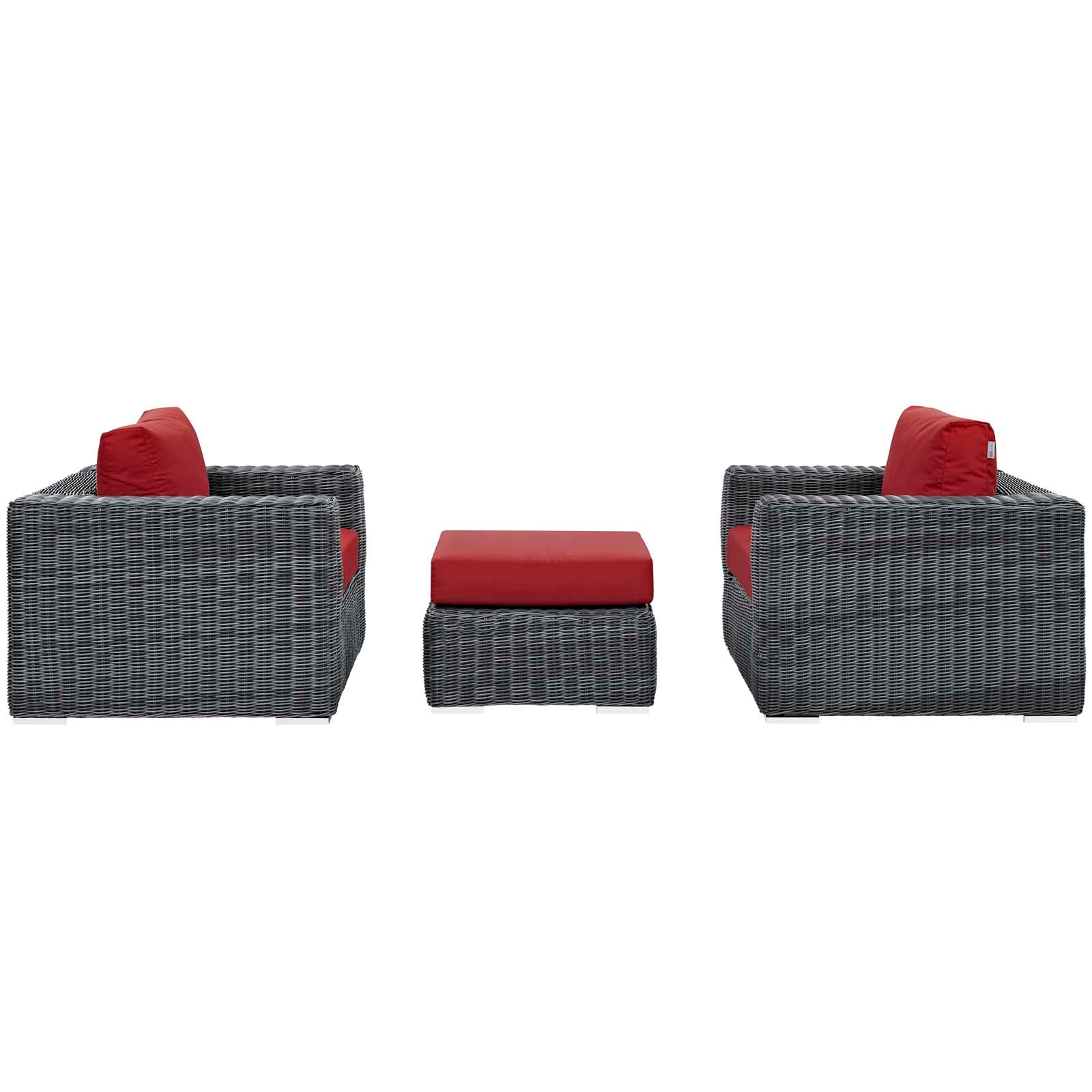 Summon 3 Piece Outdoor Patio Sunbrella® Sectional Set by Modway
