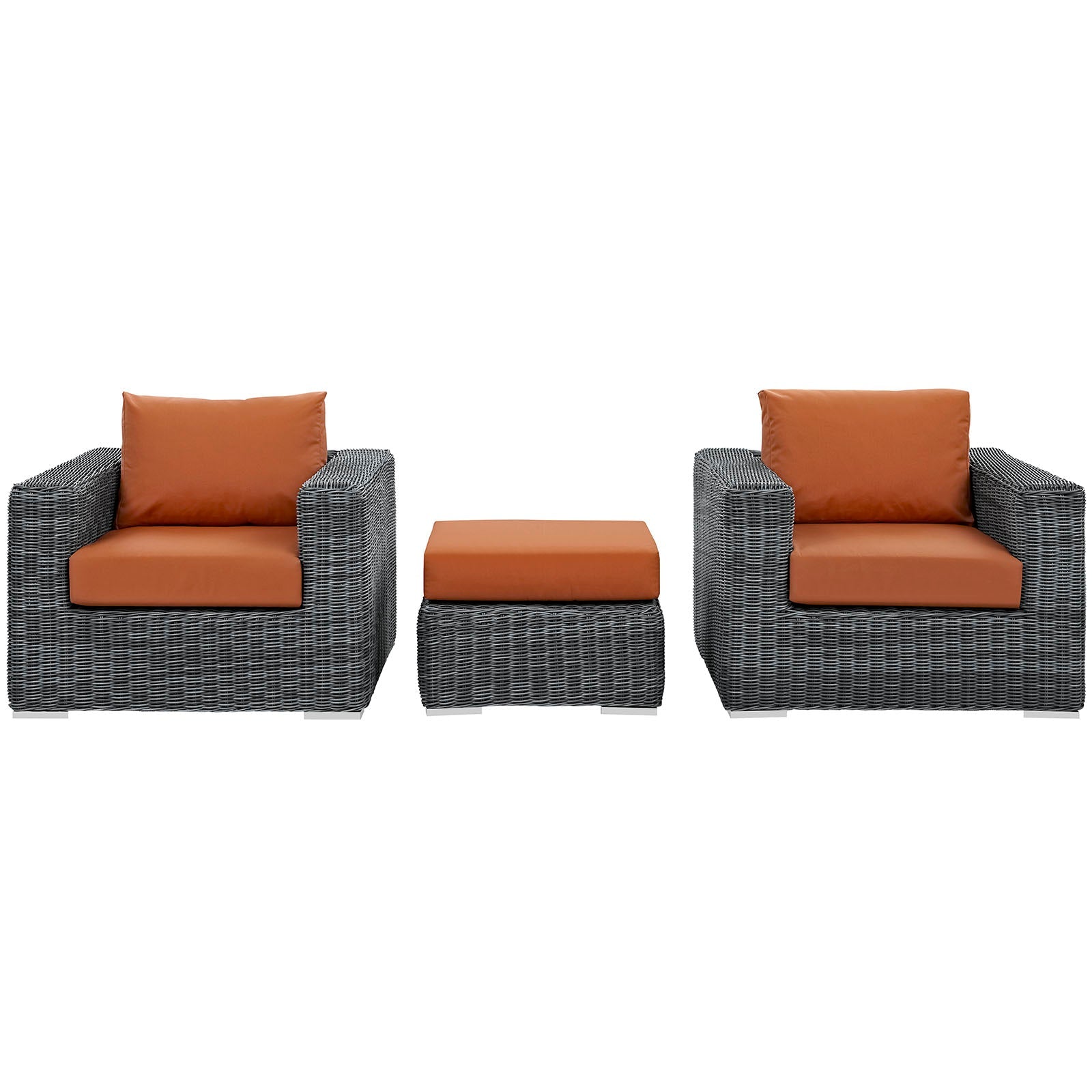 Summon 3 Piece Outdoor Patio Sunbrella® Sectional Set by Modway