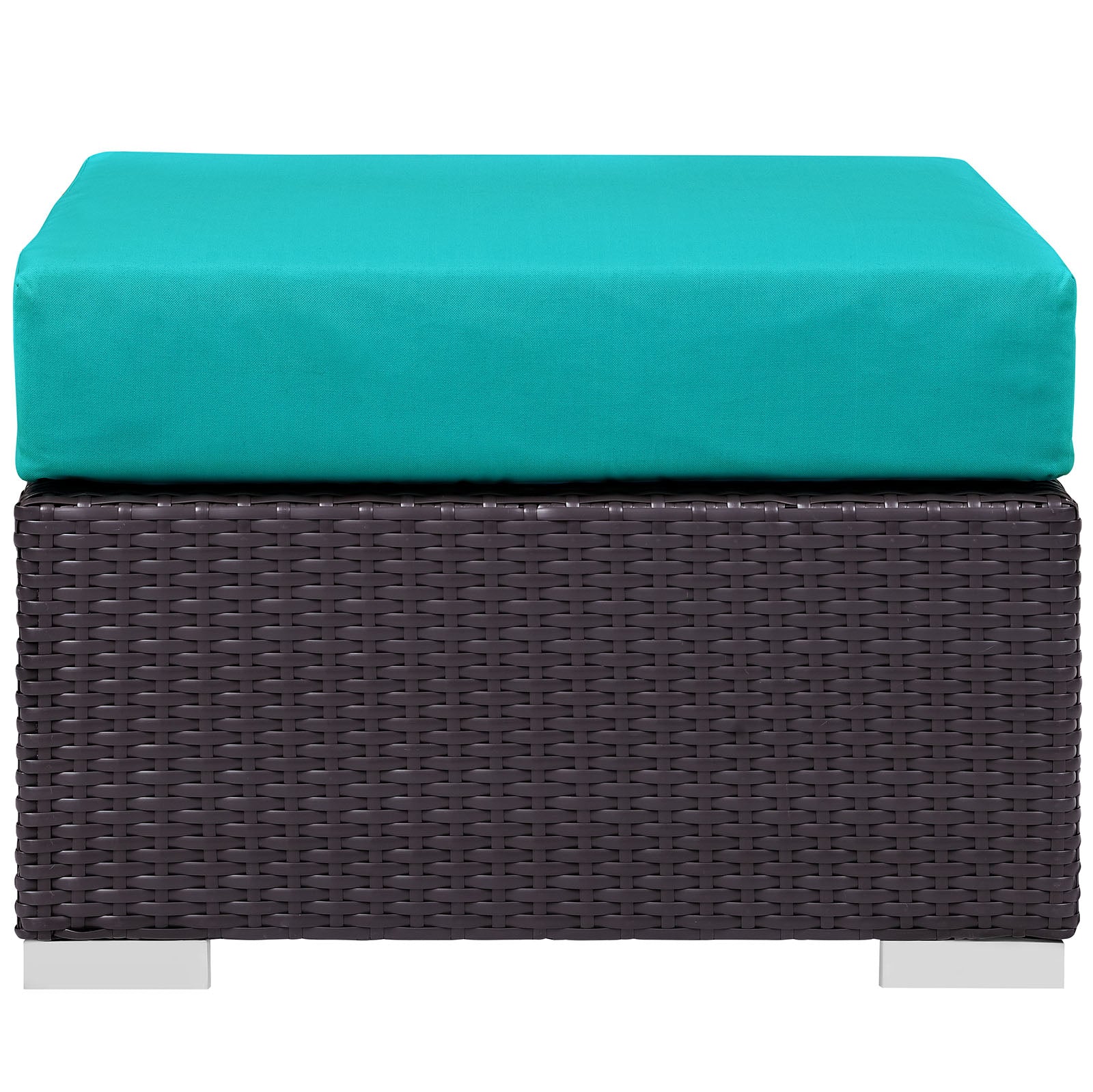 Convene Outdoor Patio Fabric Square Ottoman by Modway