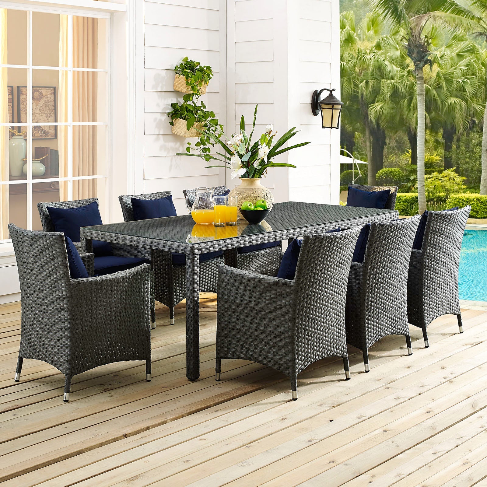 Sojourn 82" Outdoor Patio Dining Table by Modway