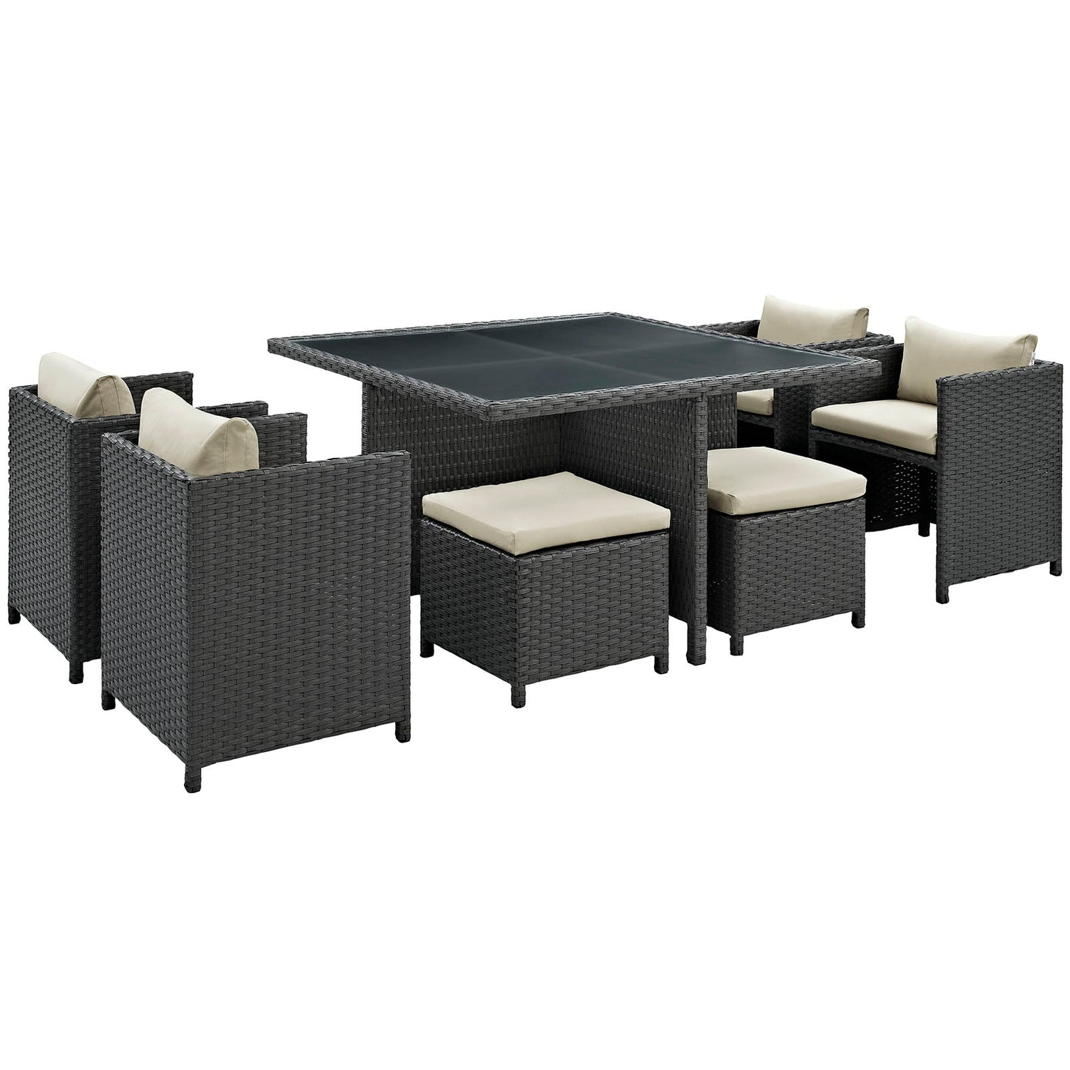 Sojourn 9 Piece Outdoor Patio Sunbrella® Dining Set by Modway