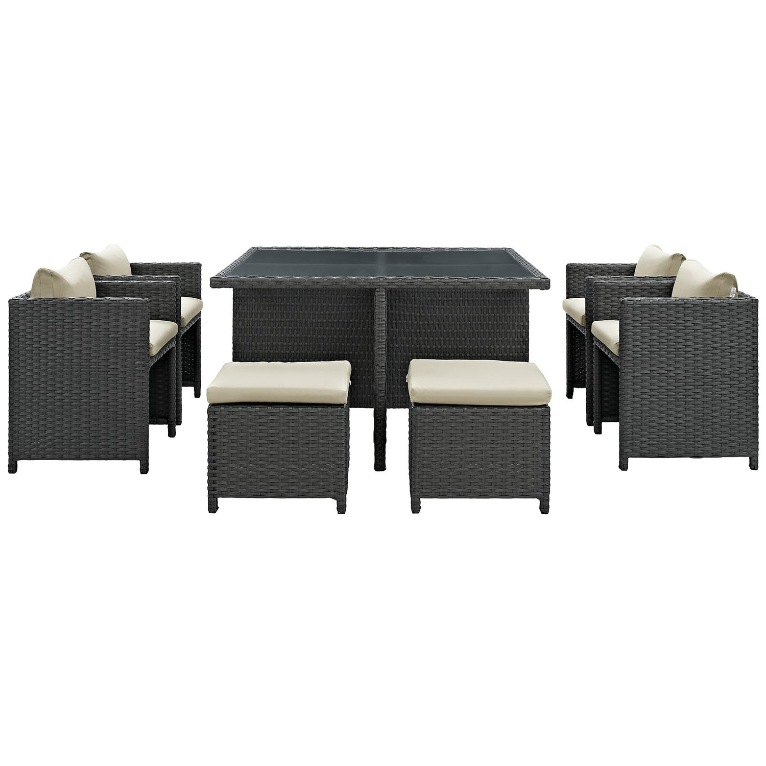 Sojourn 9 Piece Outdoor Patio Sunbrella® Dining Set by Modway
