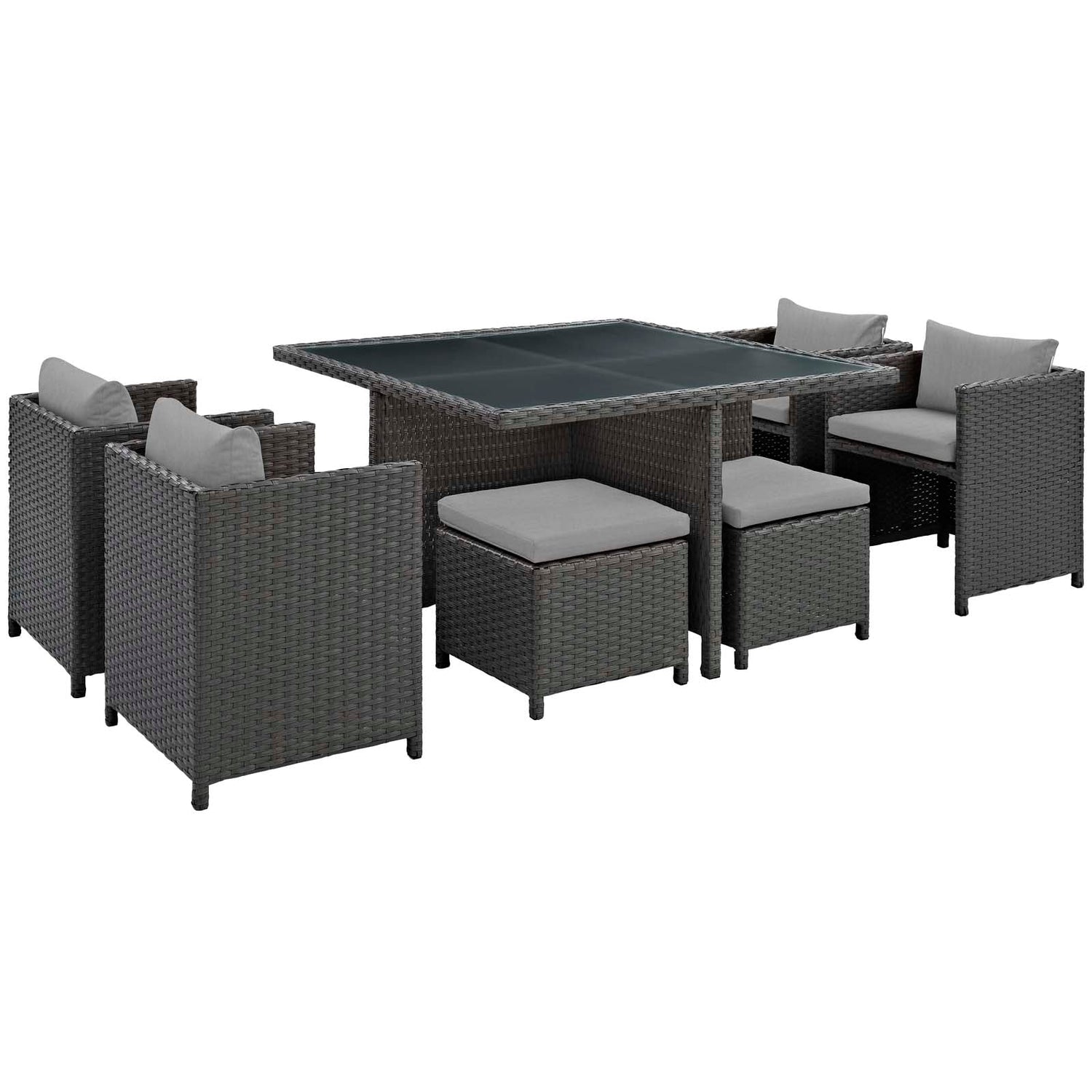 Sojourn 9 Piece Outdoor Patio Sunbrella® Dining Set by Modway