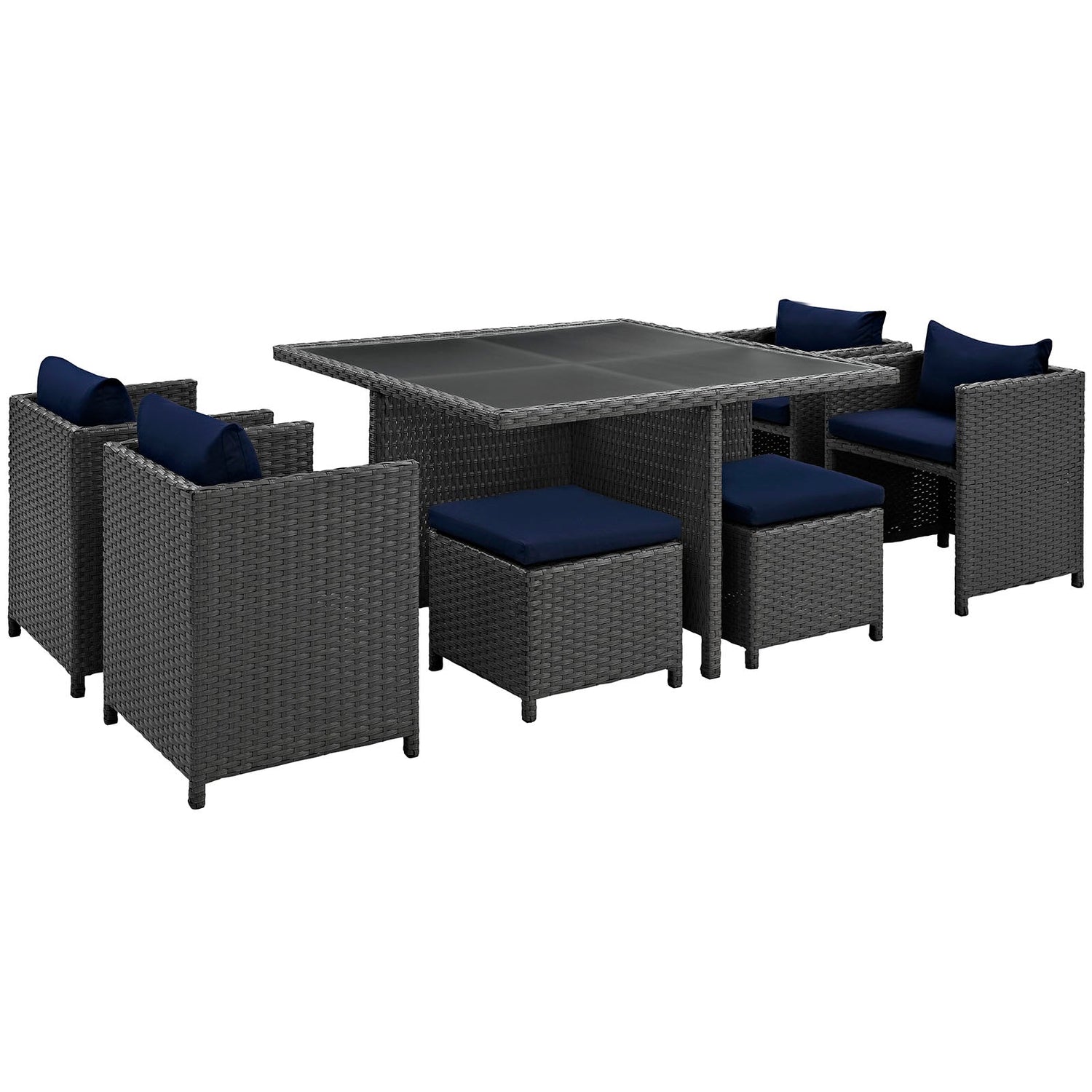 Sojourn 9 Piece Outdoor Patio Sunbrella® Dining Set by Modway