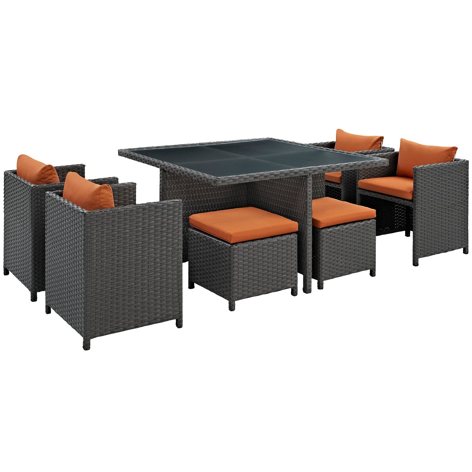 Sojourn 9 Piece Outdoor Patio Sunbrella® Dining Set by Modway