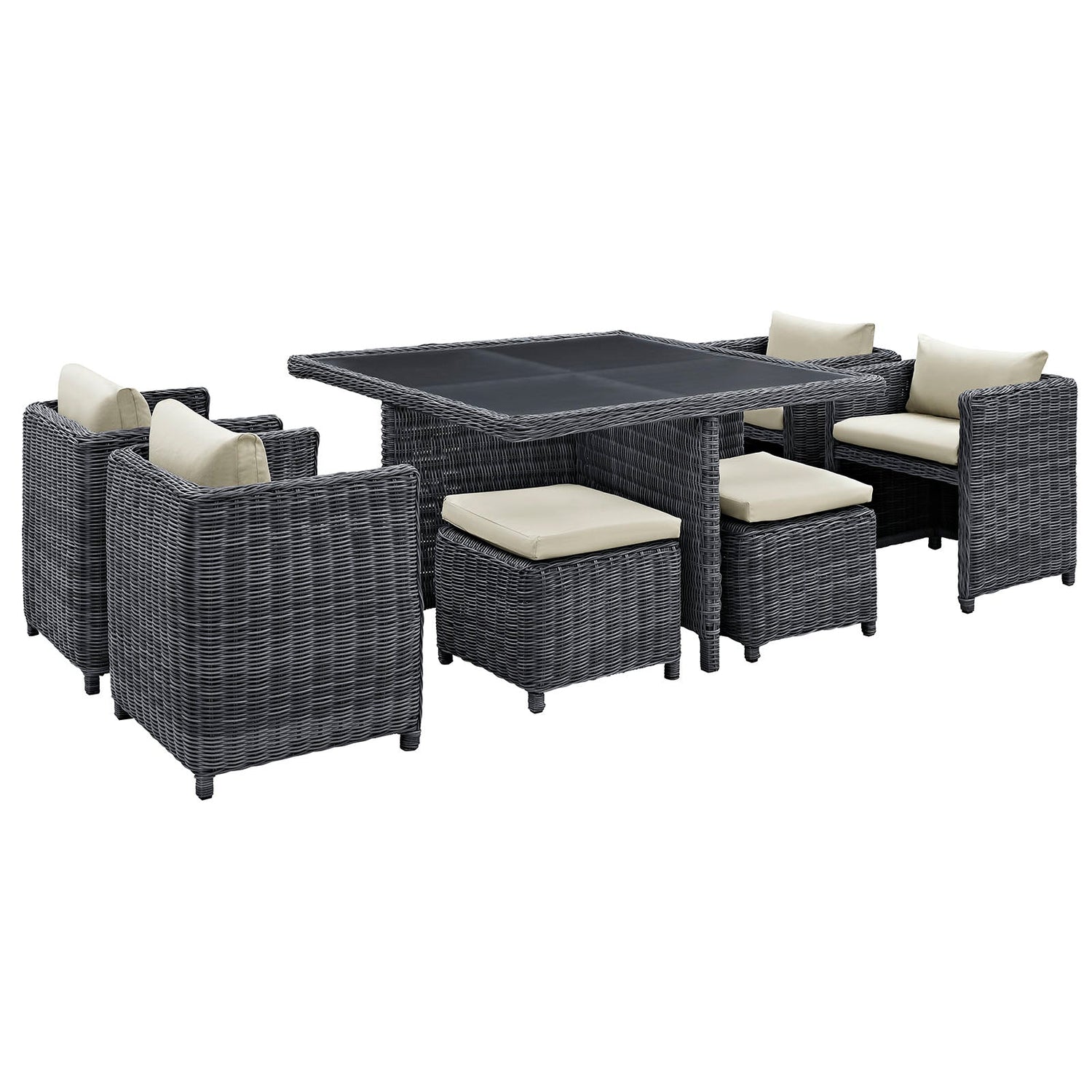 Summon 9 Piece Outdoor Patio Sunbrella® Dining Set by Modway