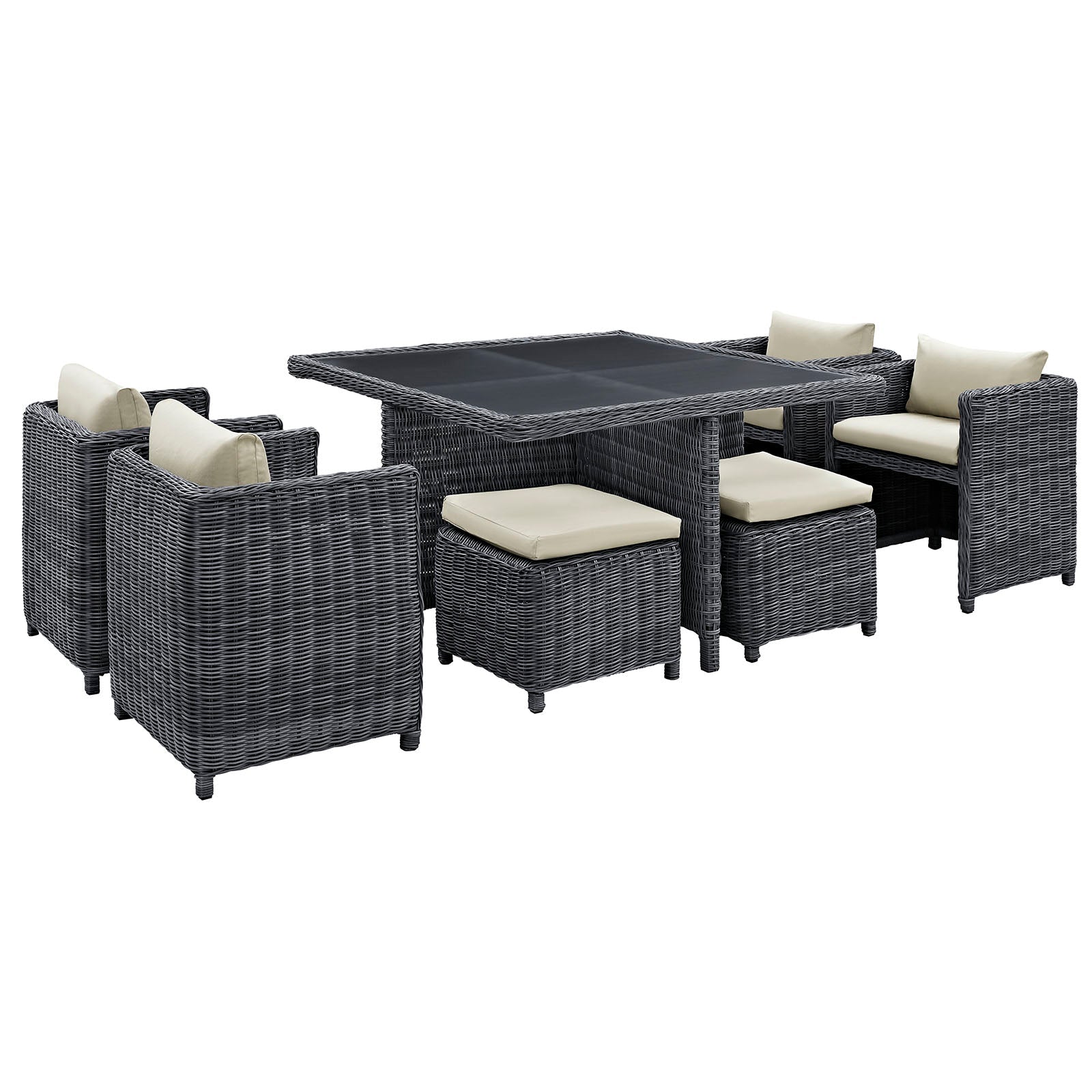 Summon 9 Piece Outdoor Patio Sunbrella® Dining Set by Modway