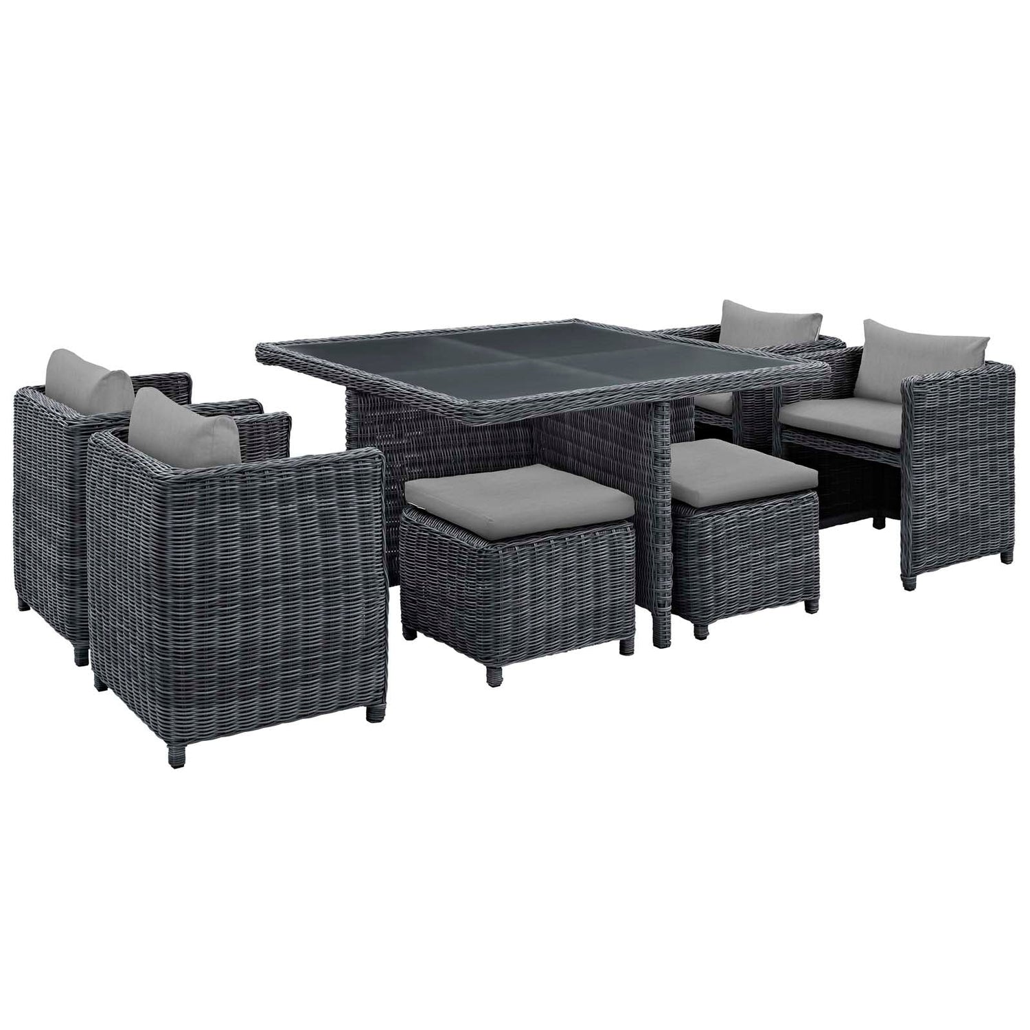 Summon 9 Piece Outdoor Patio Sunbrella® Dining Set by Modway