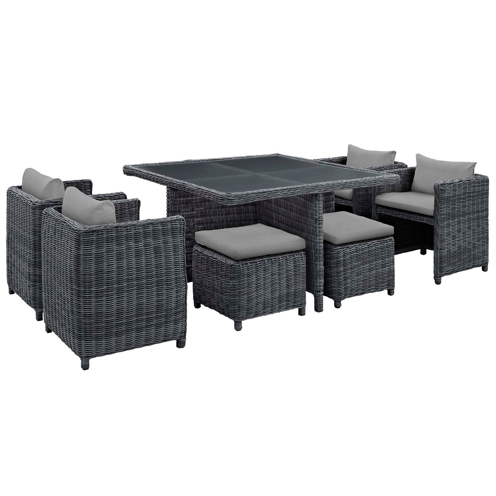 Summon 9 Piece Outdoor Patio Sunbrella® Dining Set by Modway