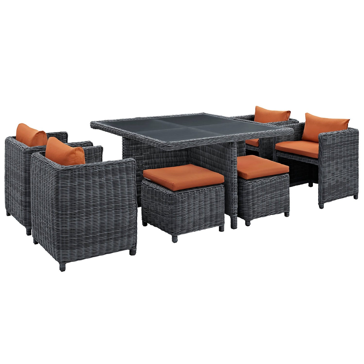 Summon 9 Piece Outdoor Patio Sunbrella® Dining Set by Modway