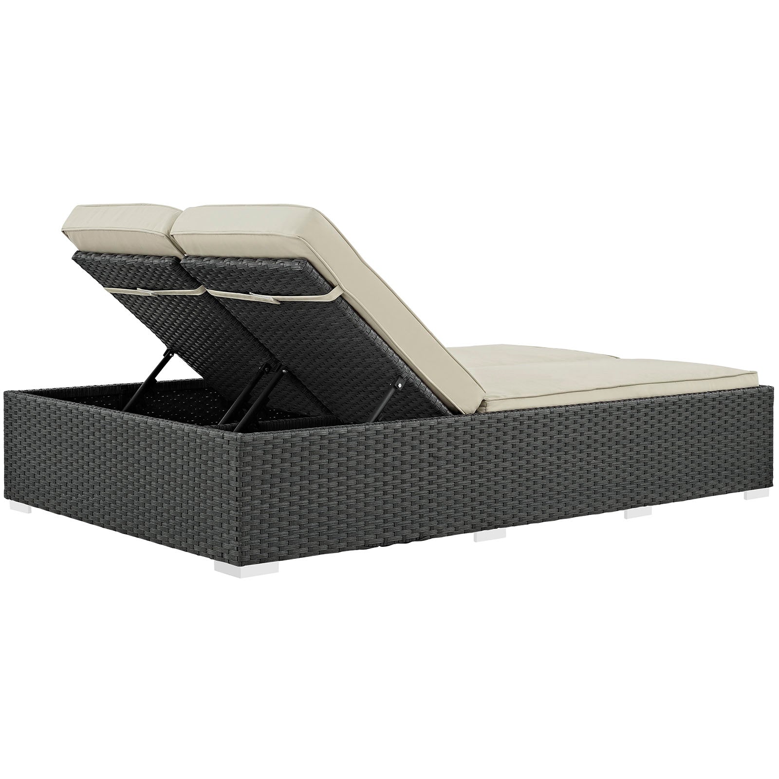 Sojourn Outdoor Patio Sunbrella® Double Chaise by Modway