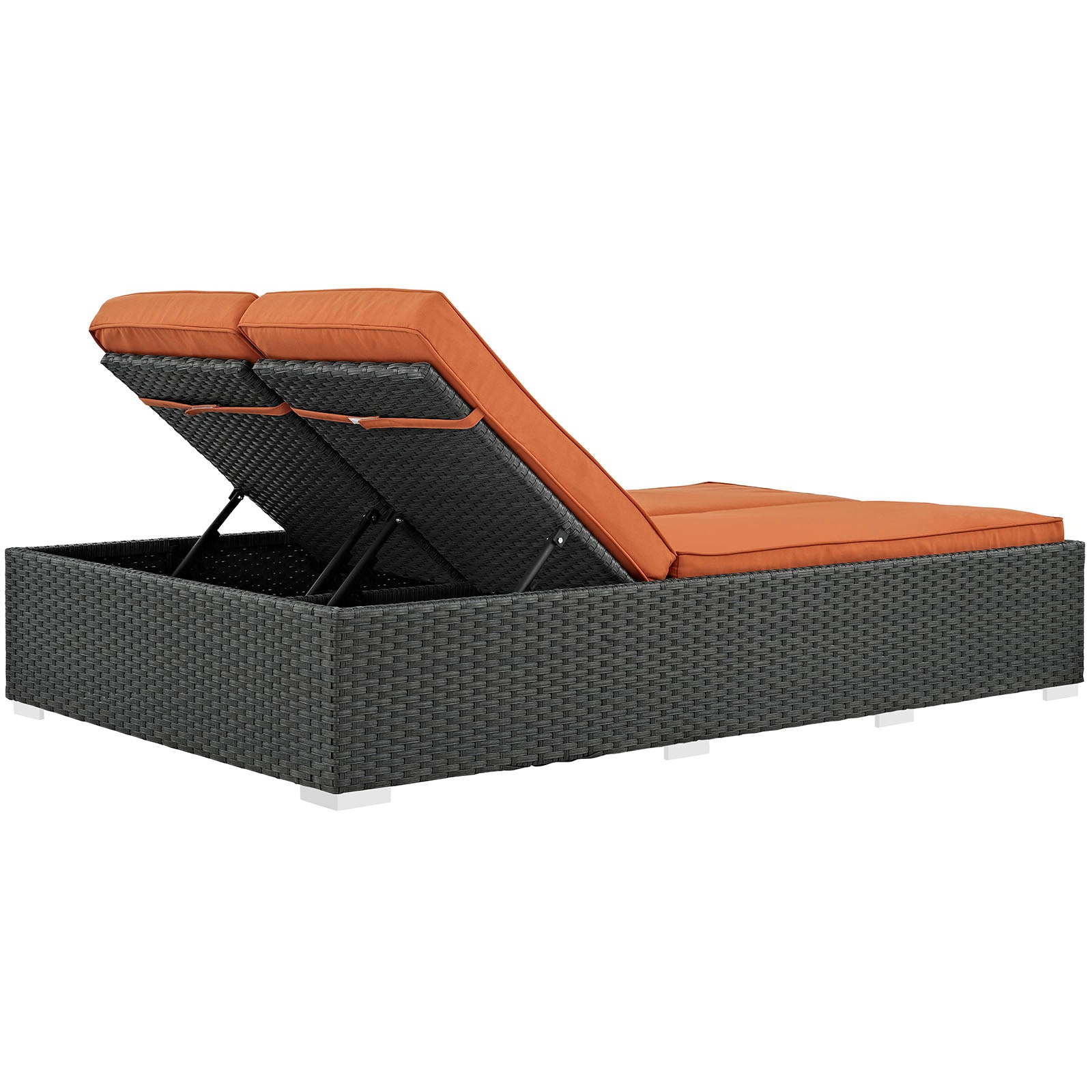 Sojourn Outdoor Patio Sunbrella® Double Chaise by Modway