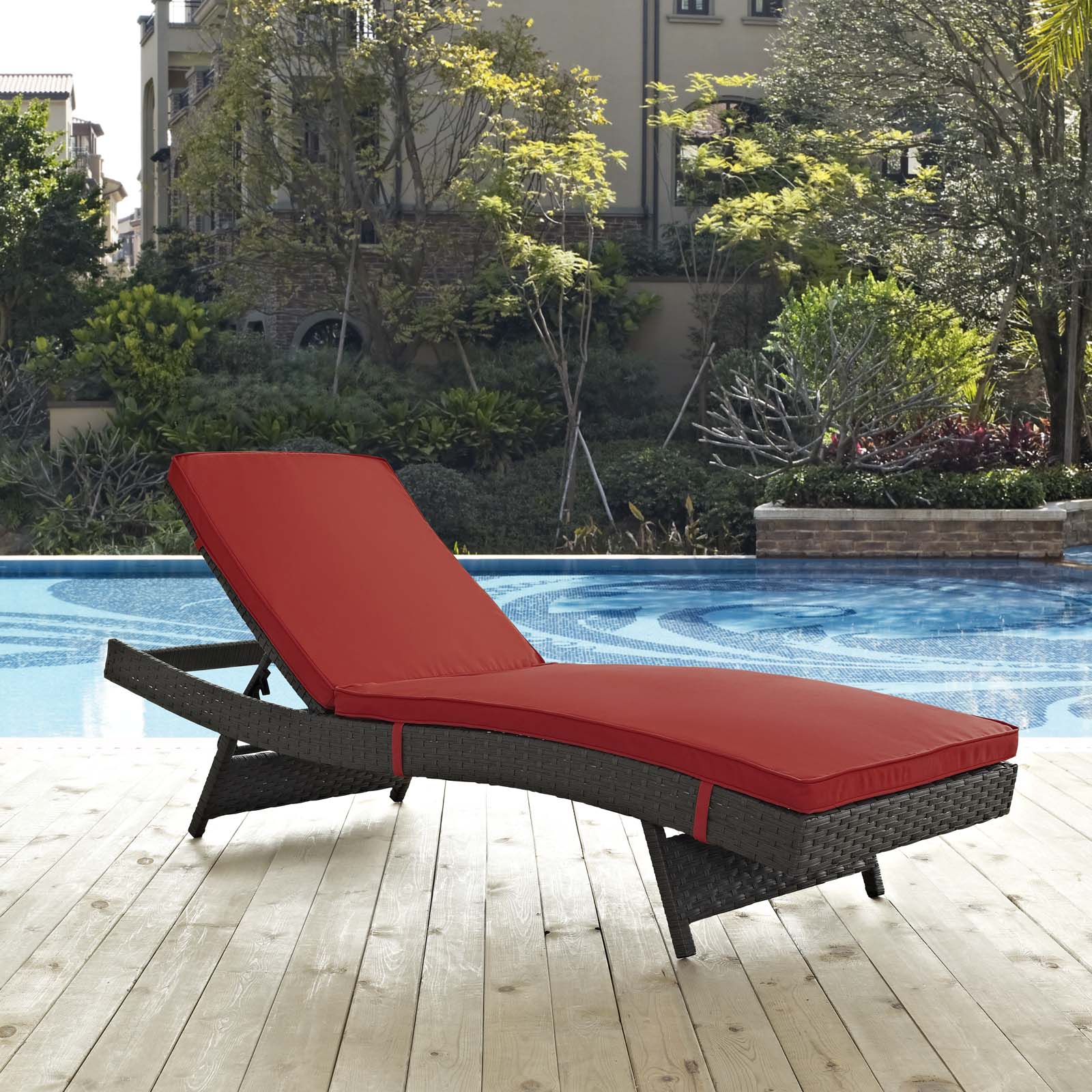 Sojourn Outdoor Patio Sunbrella® Chaise by Modway