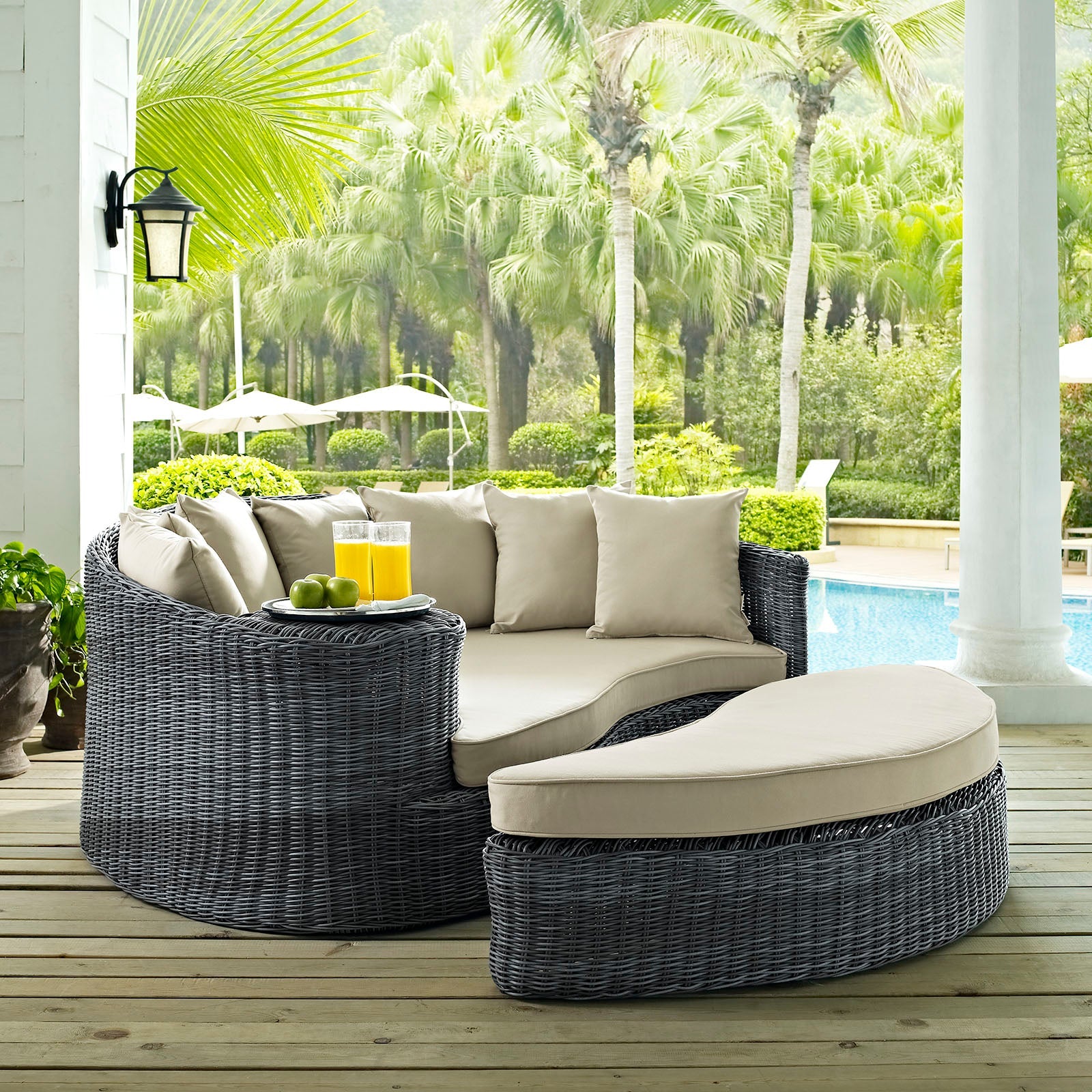 Summon Outdoor Patio Sunbrella® Daybed by Modway