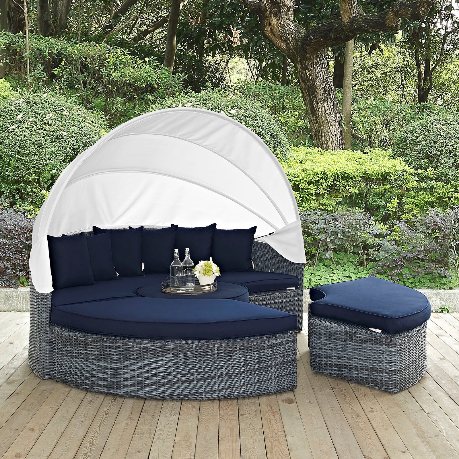 Summon Canopy Outdoor Patio Sunbrella® Daybed by Modway