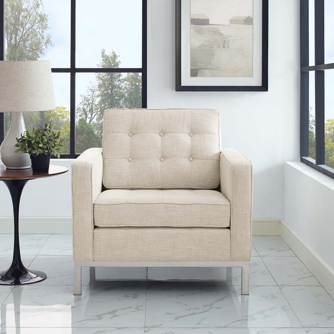 Loft Upholstered Fabric Armchair by Modway