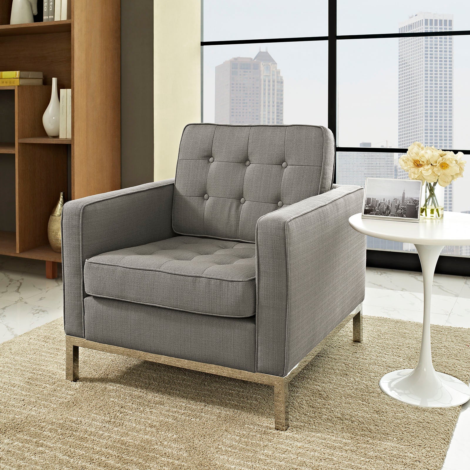 Loft Upholstered Fabric Armchair by Modway