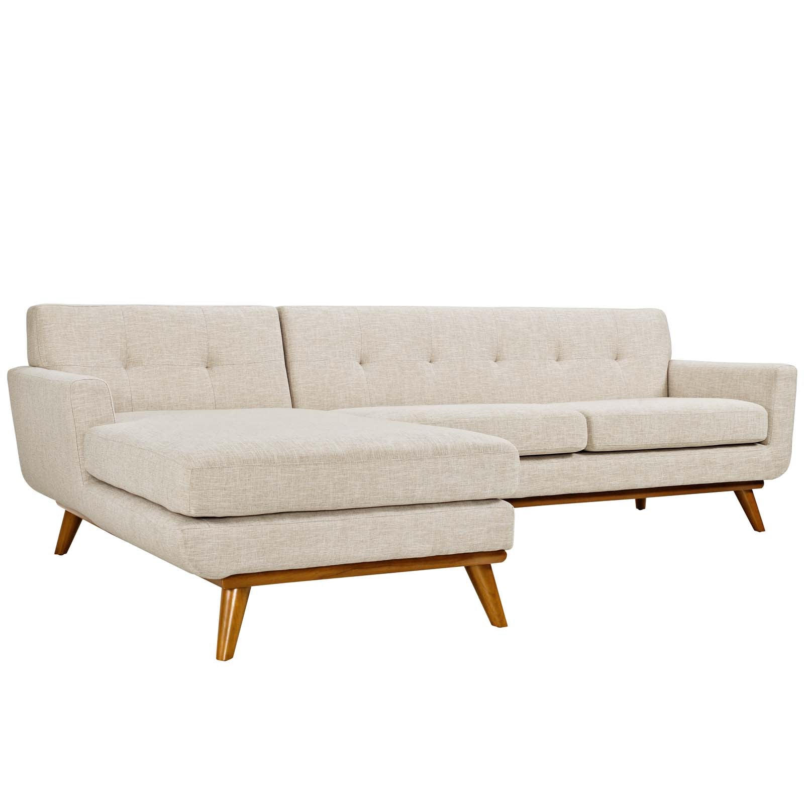 Engage Left-Facing Upholstered Fabric Sectional Sofa by Modway