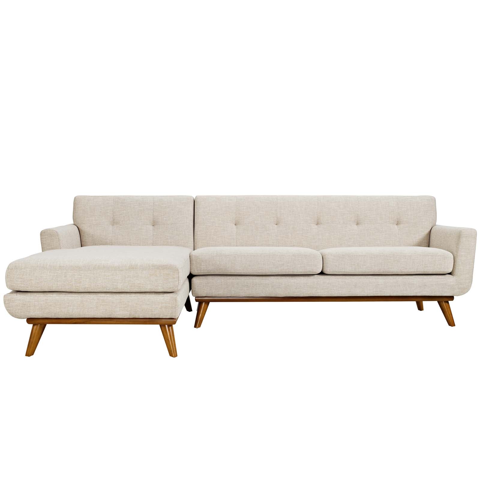 Engage Left-Facing Upholstered Fabric Sectional Sofa by Modway