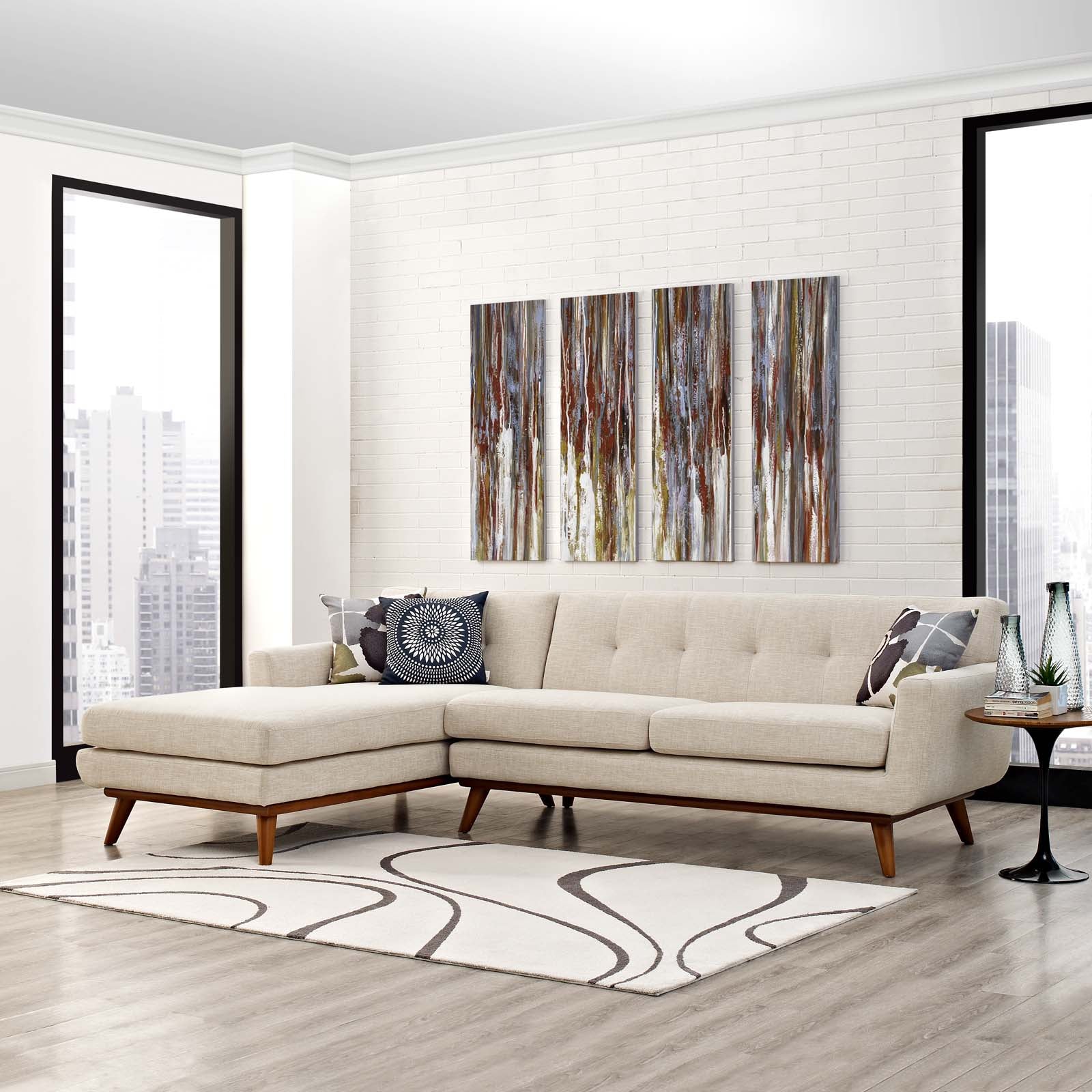 Engage Left-Facing Upholstered Fabric Sectional Sofa by Modway