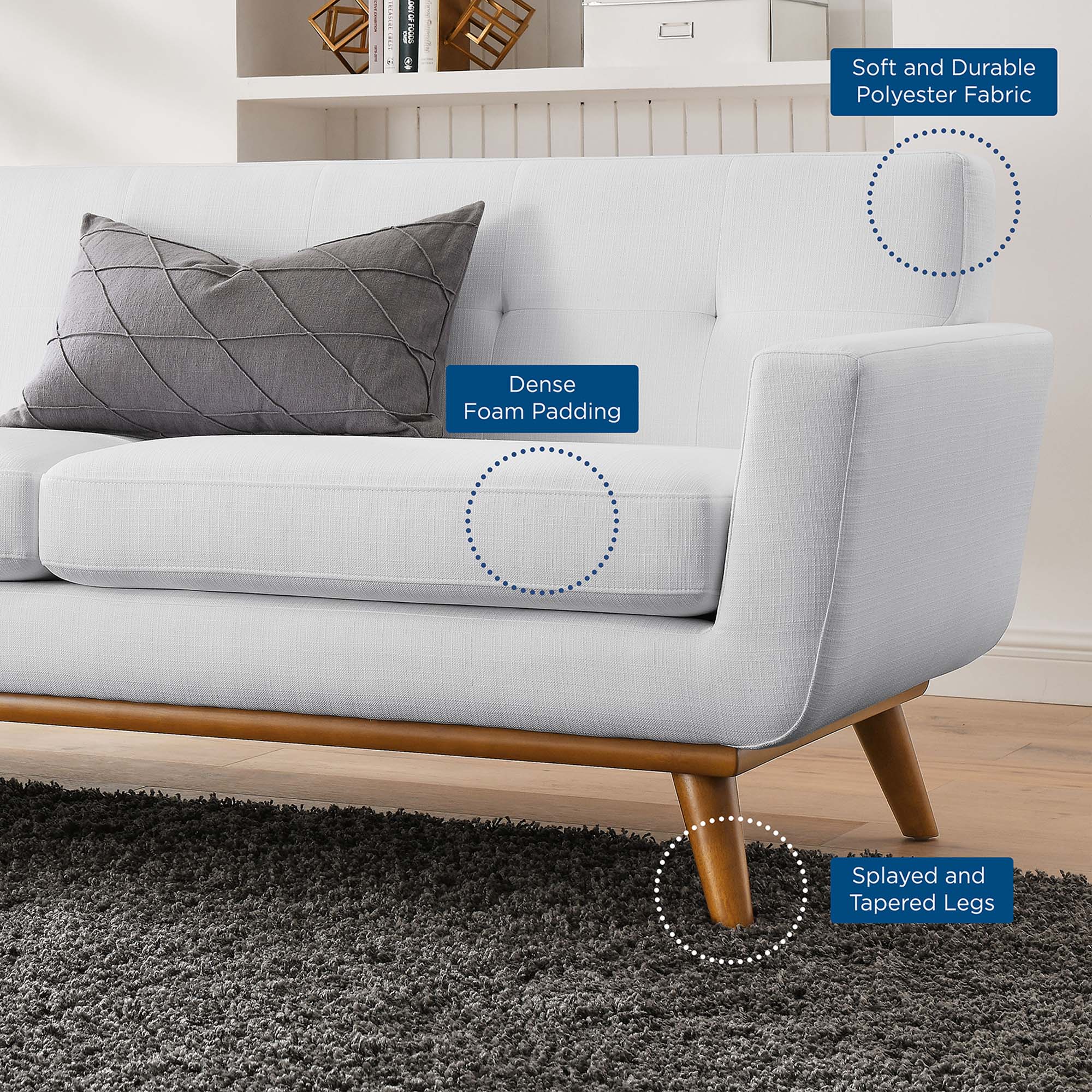 Engage Left-Facing Upholstered Fabric Sectional Sofa by Modway