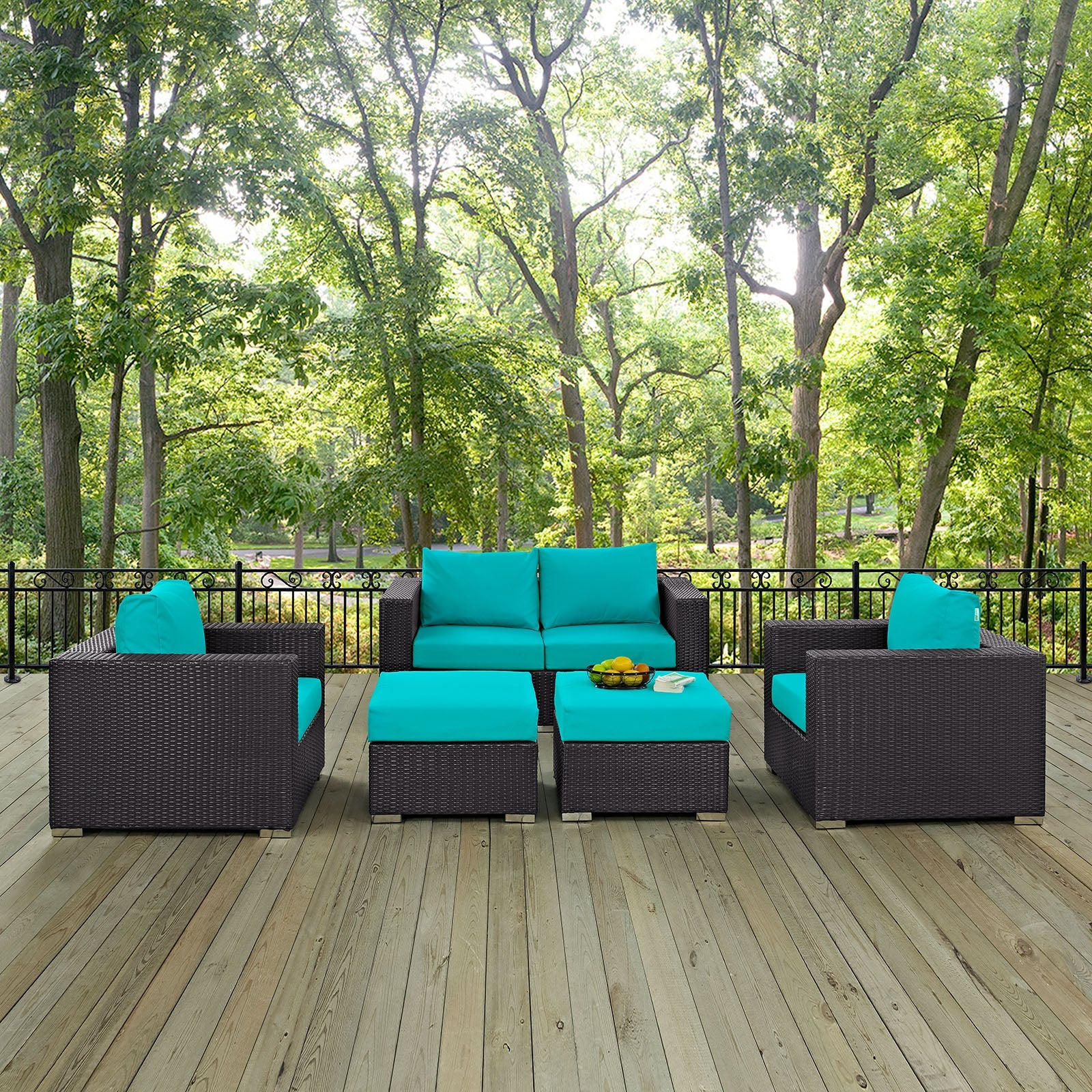 Convene 5 Piece Outdoor Patio Sofa Set by Modway