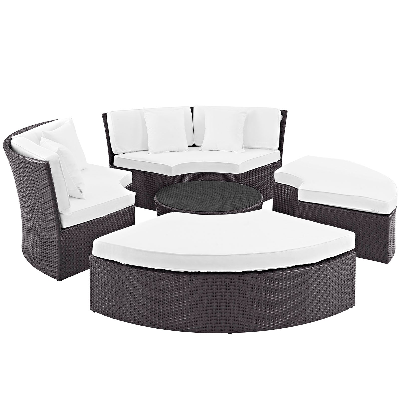Convene Circular Outdoor Patio Daybed Set by Modway