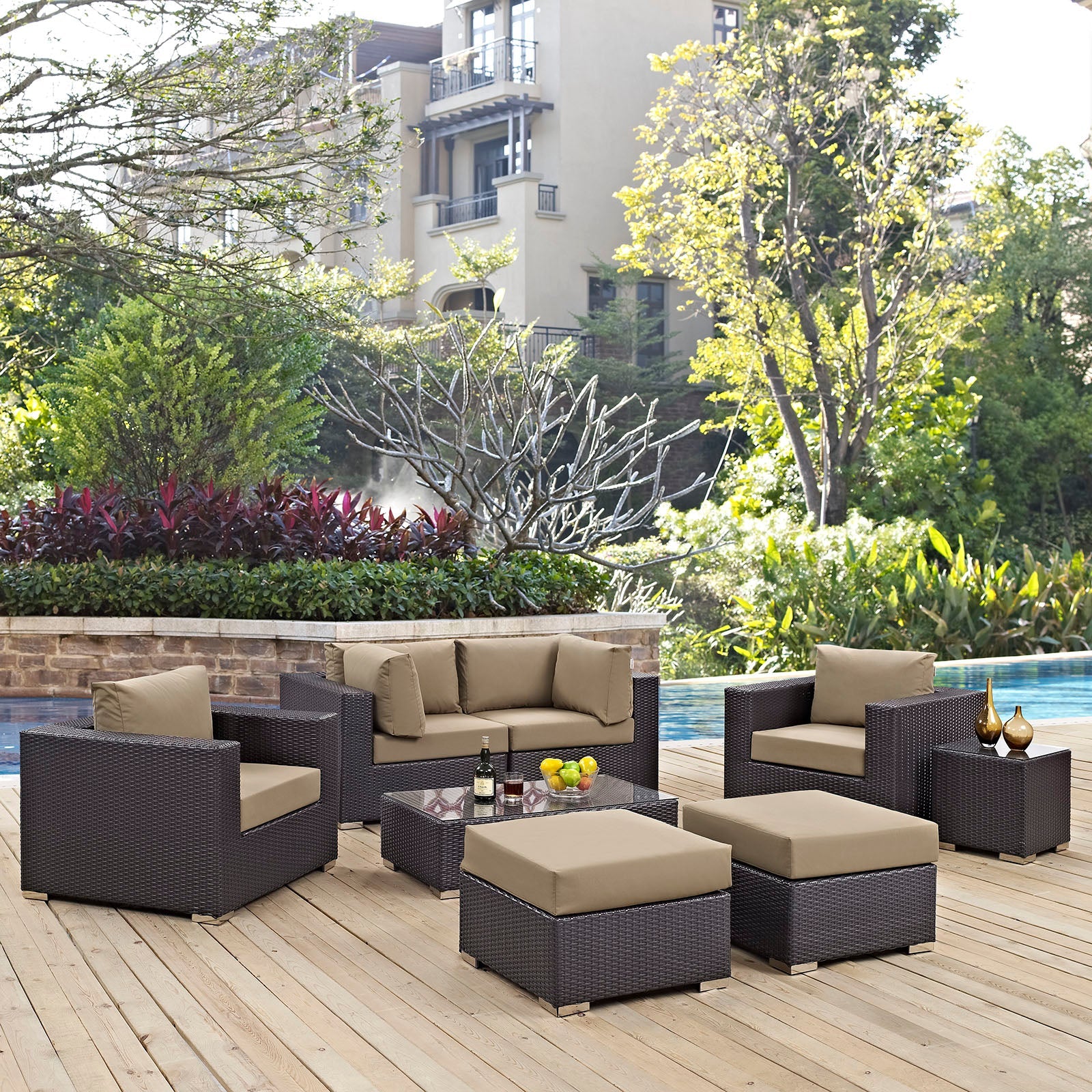 Convene 8 Piece Outdoor Patio Sectional Set by Modway