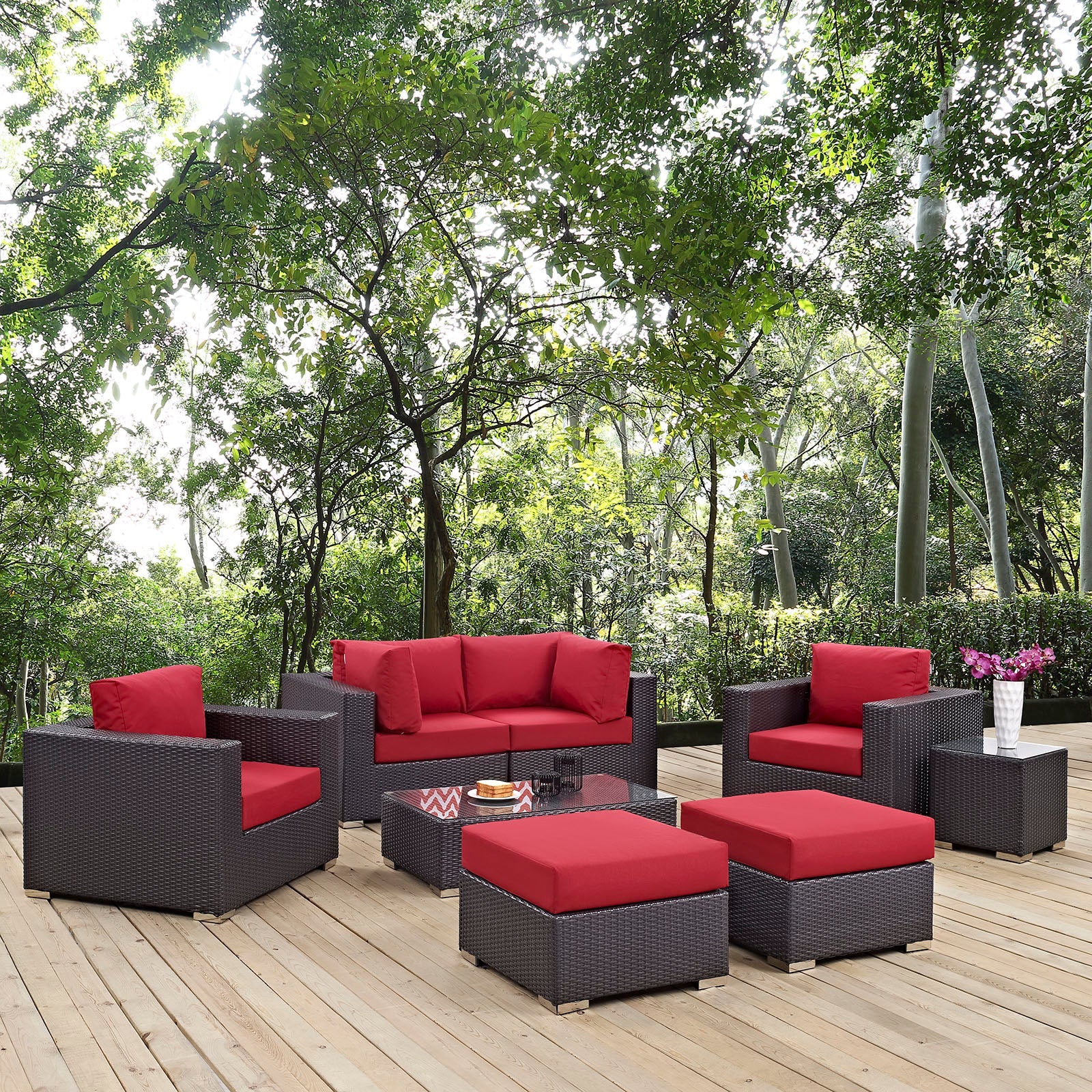 Convene 8 Piece Outdoor Patio Sectional Set by Modway