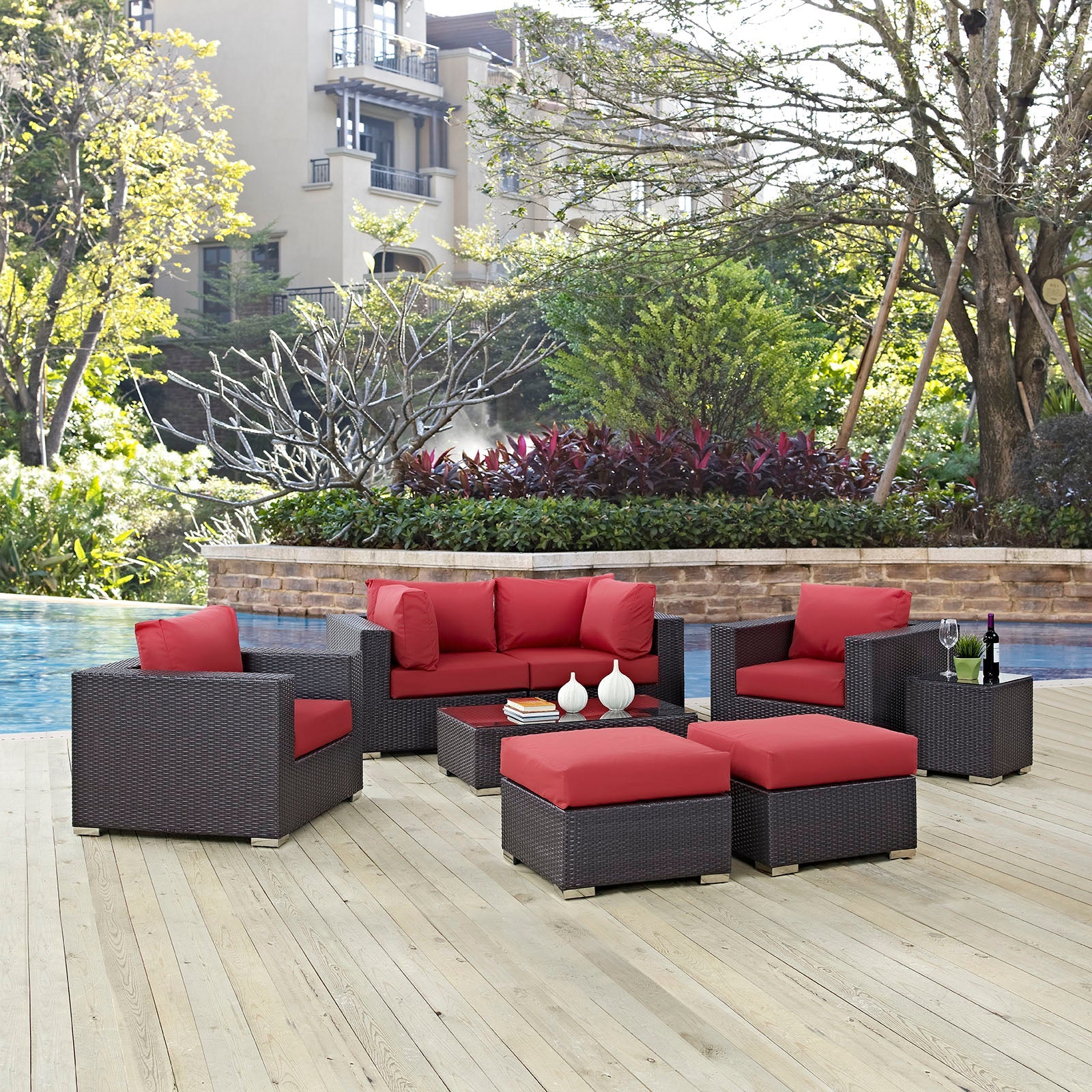 Convene 8 Piece Outdoor Patio Sectional Set by Modway