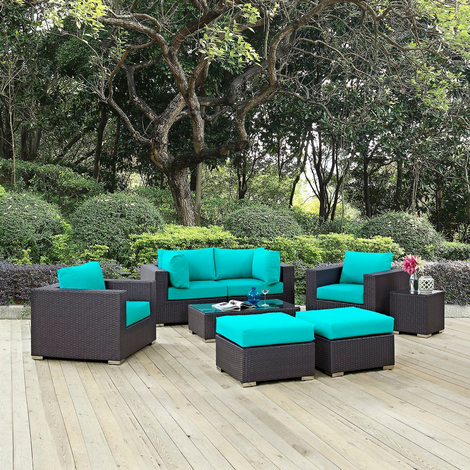Convene 8 Piece Outdoor Patio Sectional Set by Modway