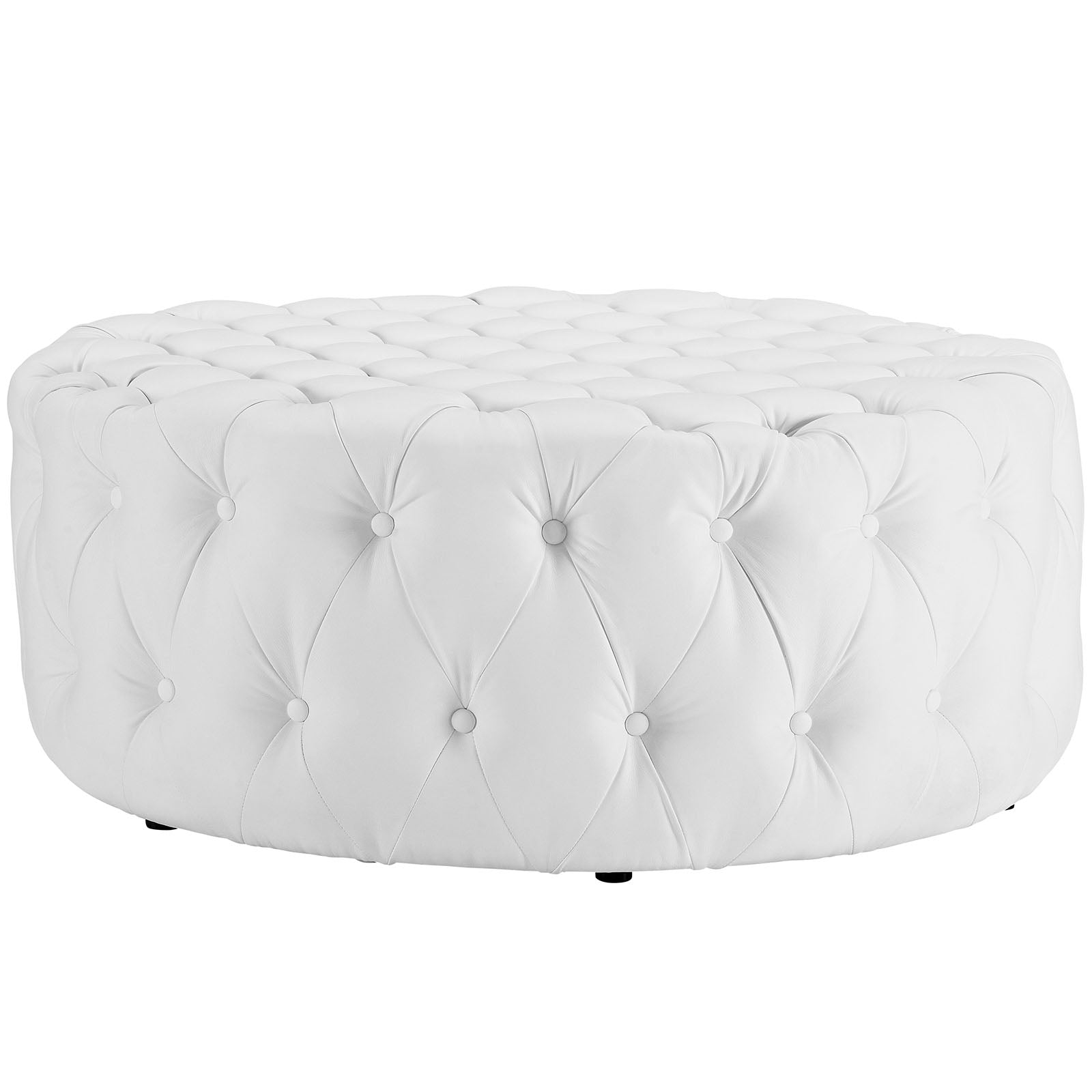 Amour Upholstered Vinyl Ottoman by Modway