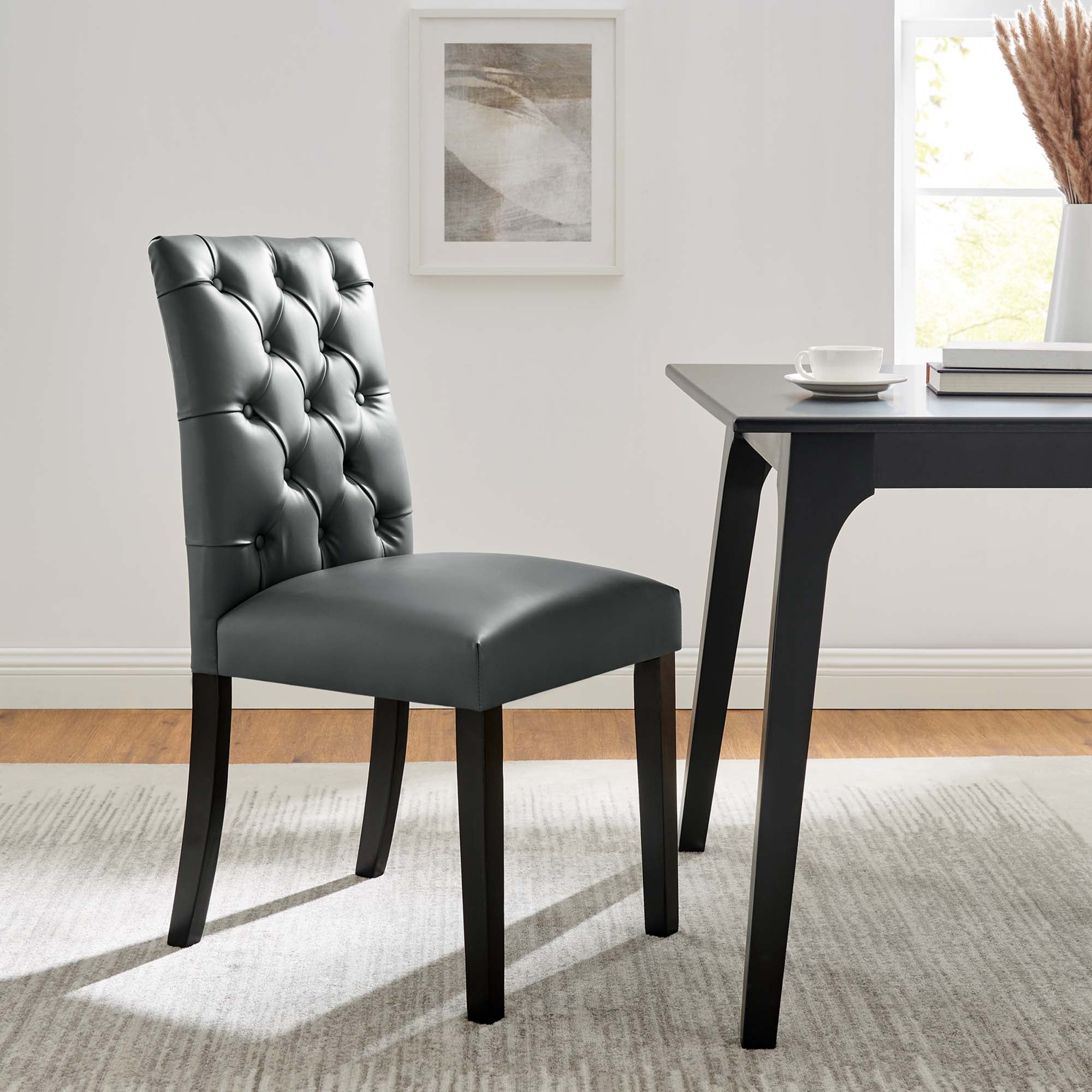 Duchess Button Tufted Vegan Leather Dining Chair by Modway