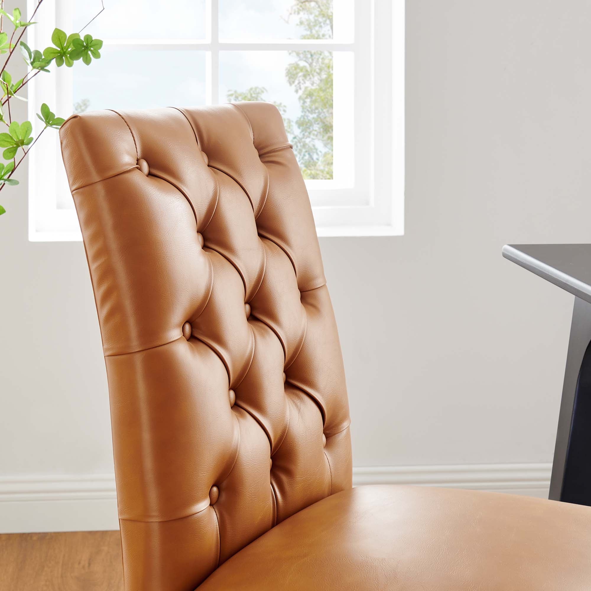 Duchess Button Tufted Vegan Leather Dining Chair by Modway